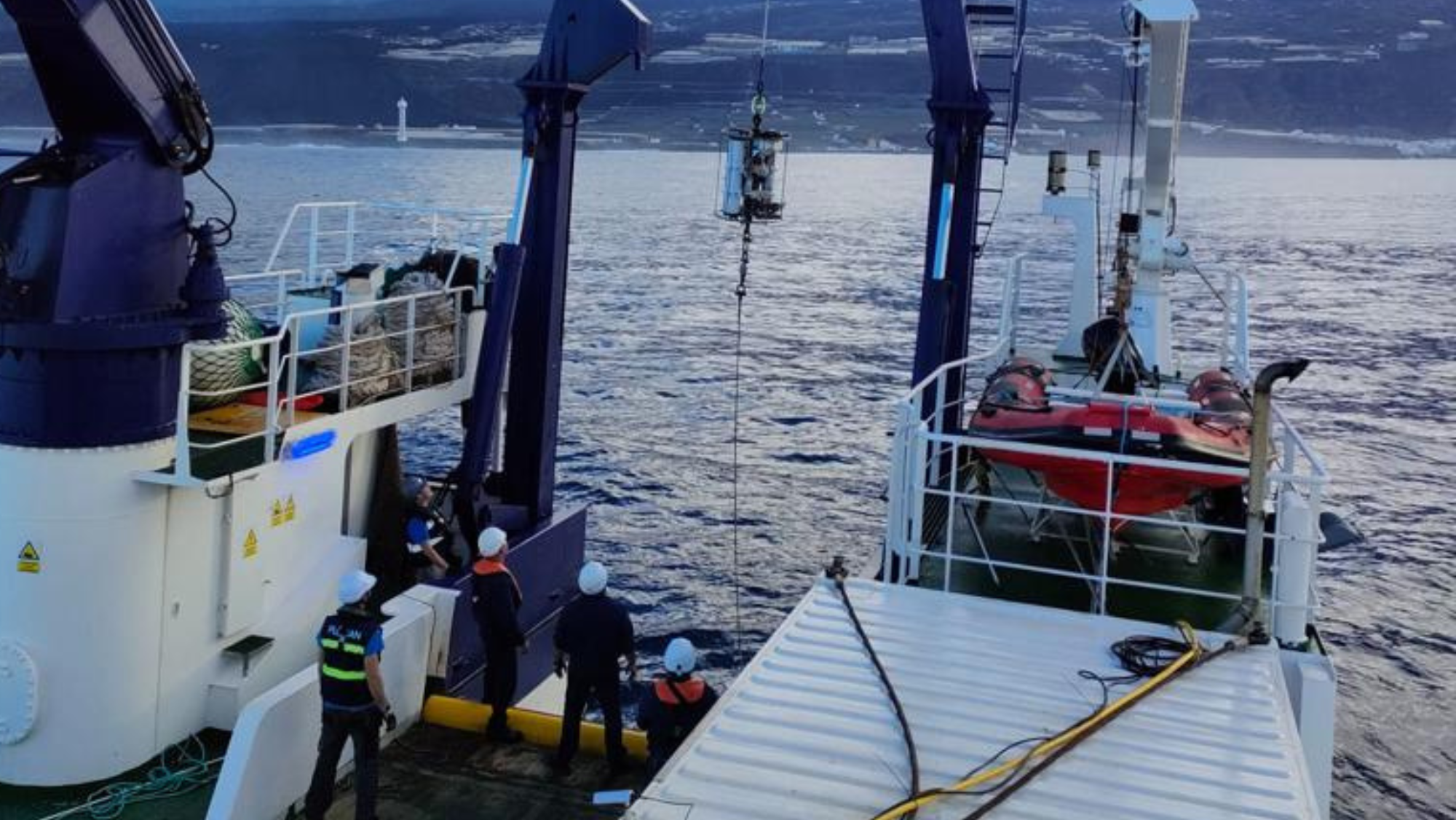 Recuperación del EGIM del Plocan que realizó estudios en el fondo marino de La Palma. / Plocan