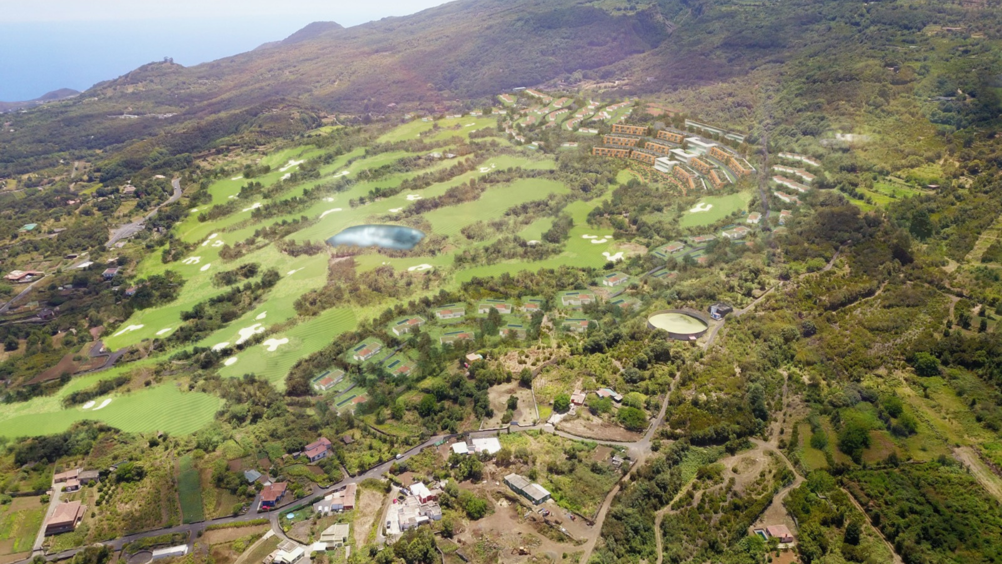 Previsión de cómo será el ecoresort con campo de golf que se pretende construir en La Palma./ Cabildo de La Palma