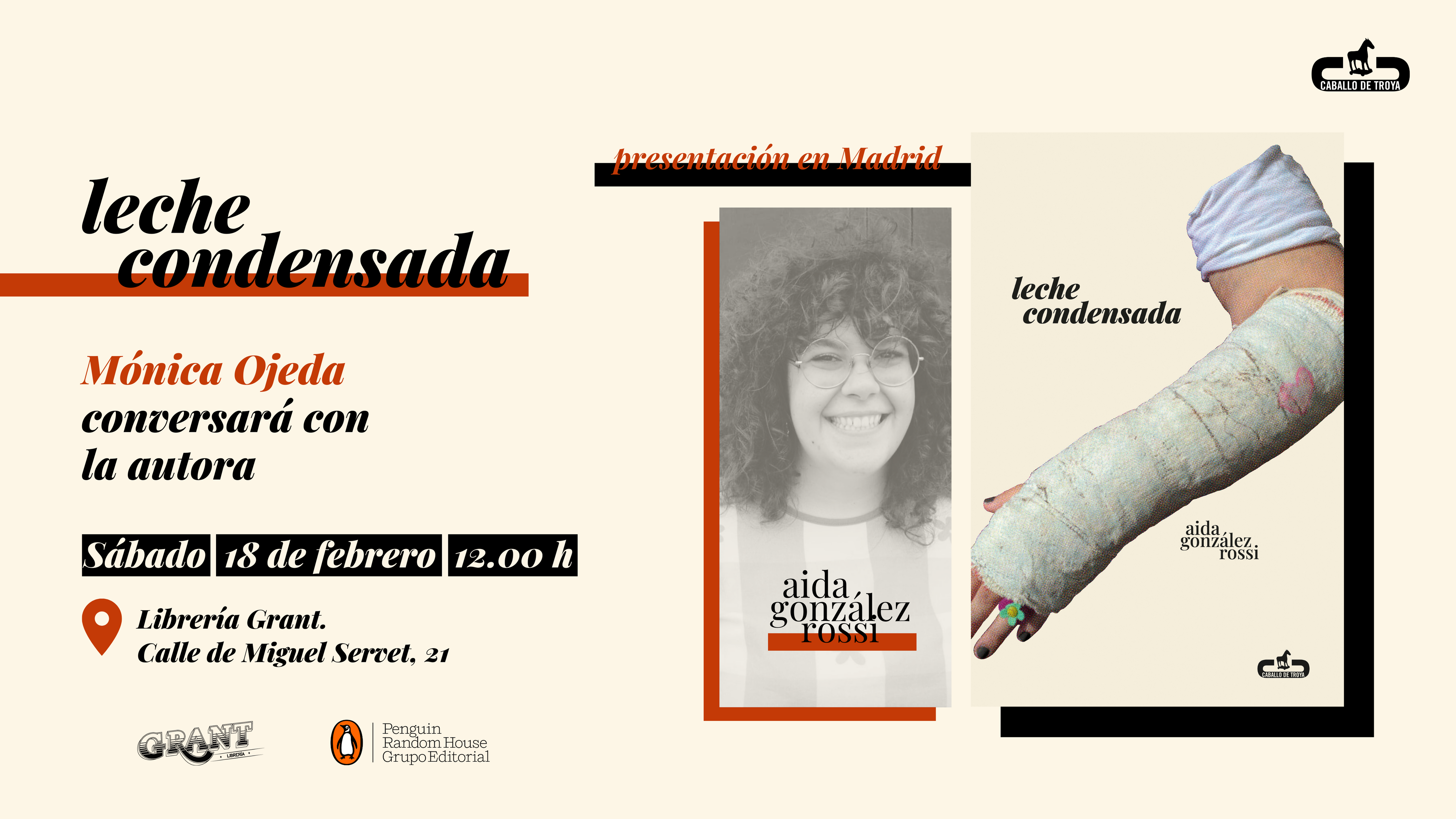 Cartel de la presentación del libro Leche Condensada de la escritora tinerfeña Aida González Rossi. / Cedida