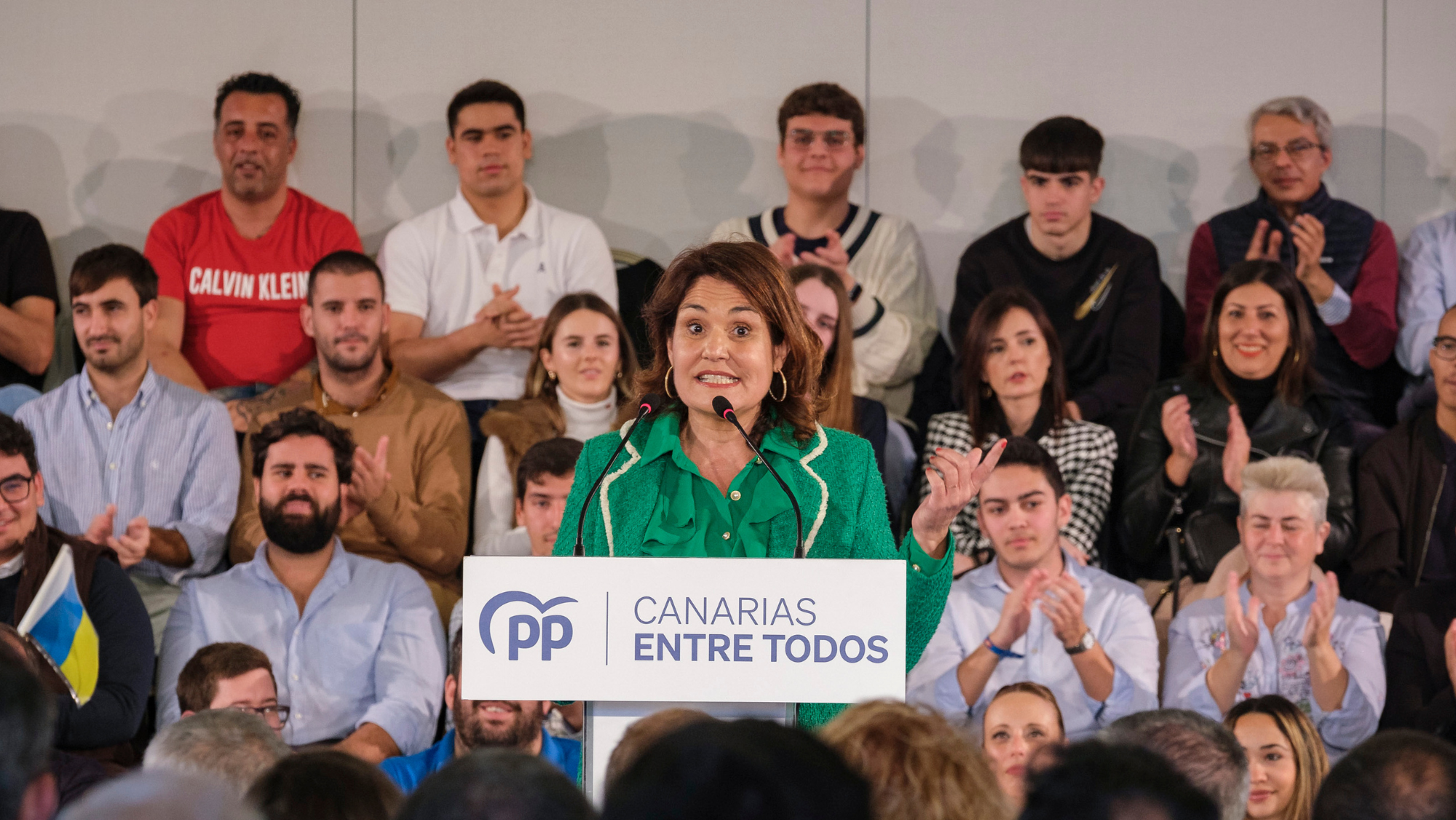 Jimena Delgado, en un mitin del PP. / ÁNGEL MEDINA-EFE