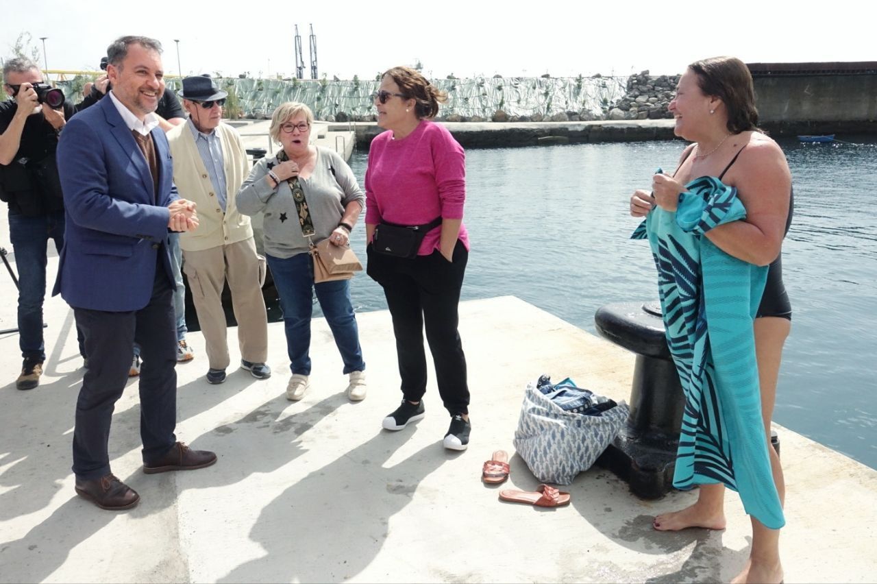 Presentación de la obra de rehabilitación de la playa de El Bloque./