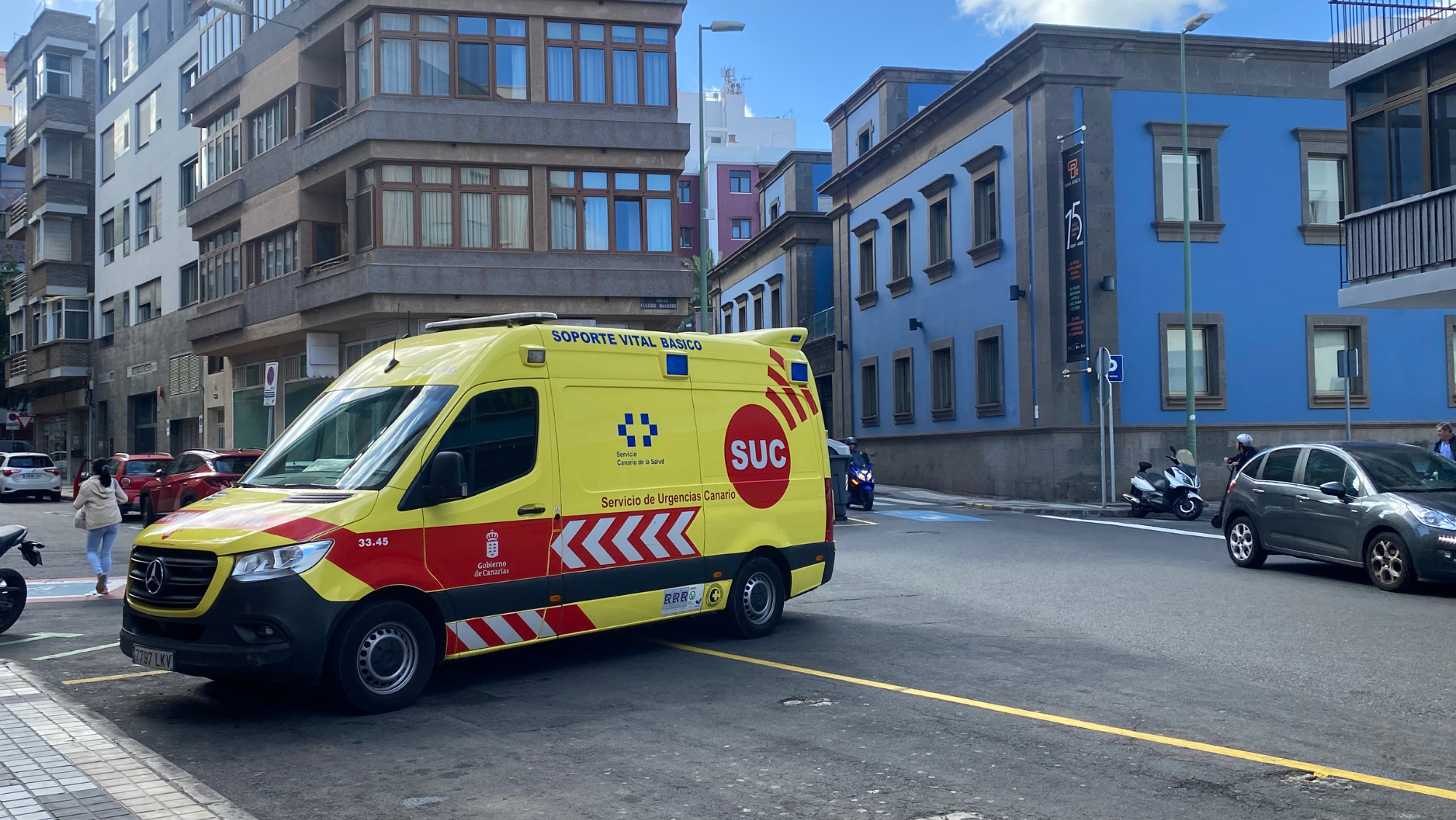 Ambulancia del Servicio Canario de Salud Accidentes laborales / AH