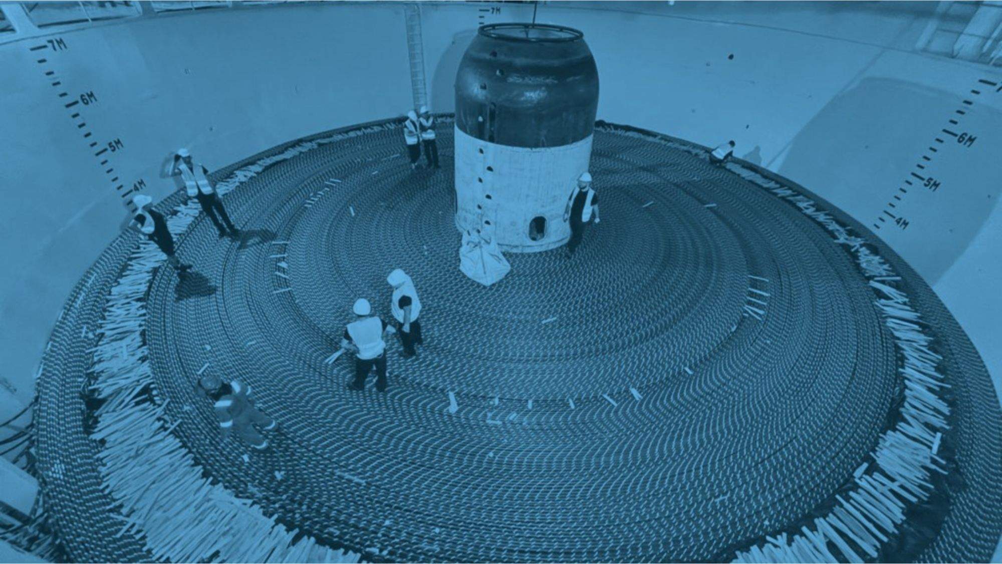 En la imagen, parte de los 6.000 kilómetros de cable submarino que transportó Boluda. / AH