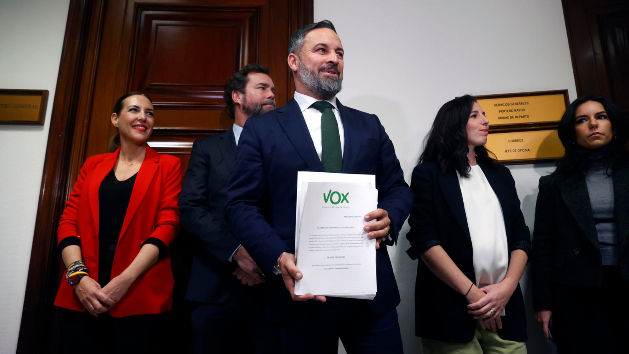 Vox durante la presentación de la moción de censura. /EFE
