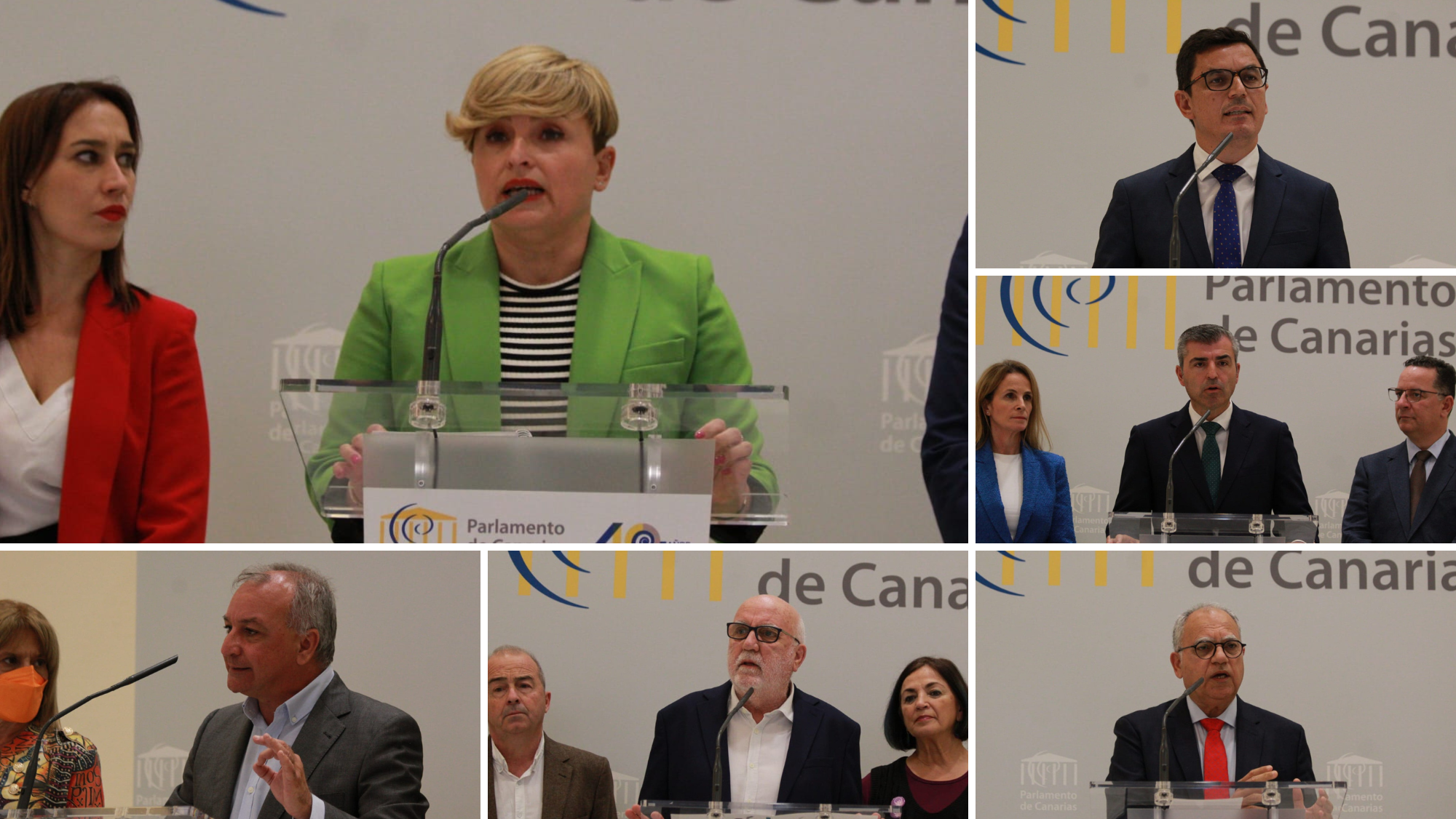 Montaje con los represantes de los diferentes grupos políticos./ AH - Álvaro Oliver