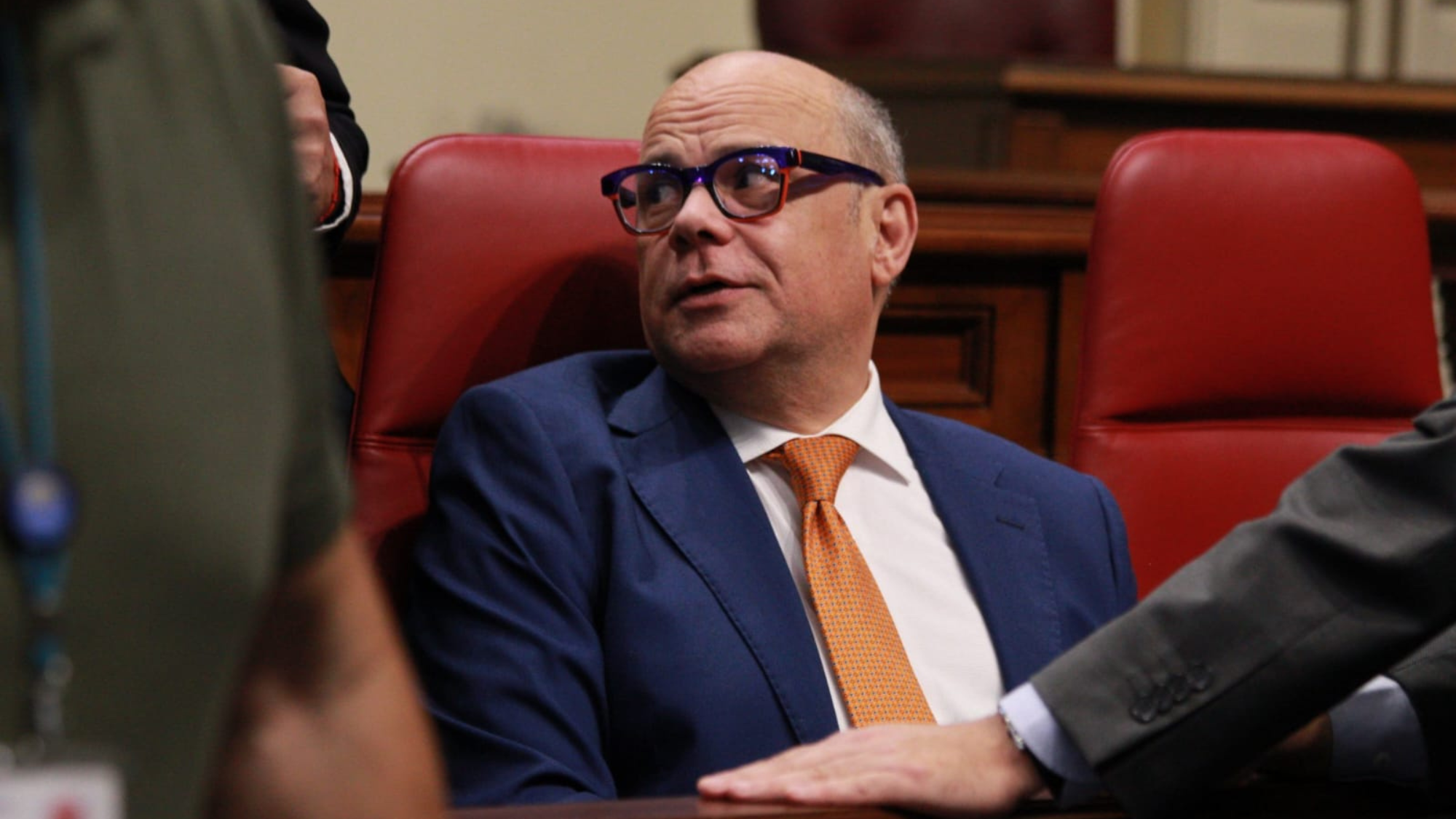José Miguel Barragán, portavoz de Coalición Canaria en el Parlamento de Canarias, durante el Debate del Estado de la Nacionalidad 2023./ Álvaro Oliver González (AH)