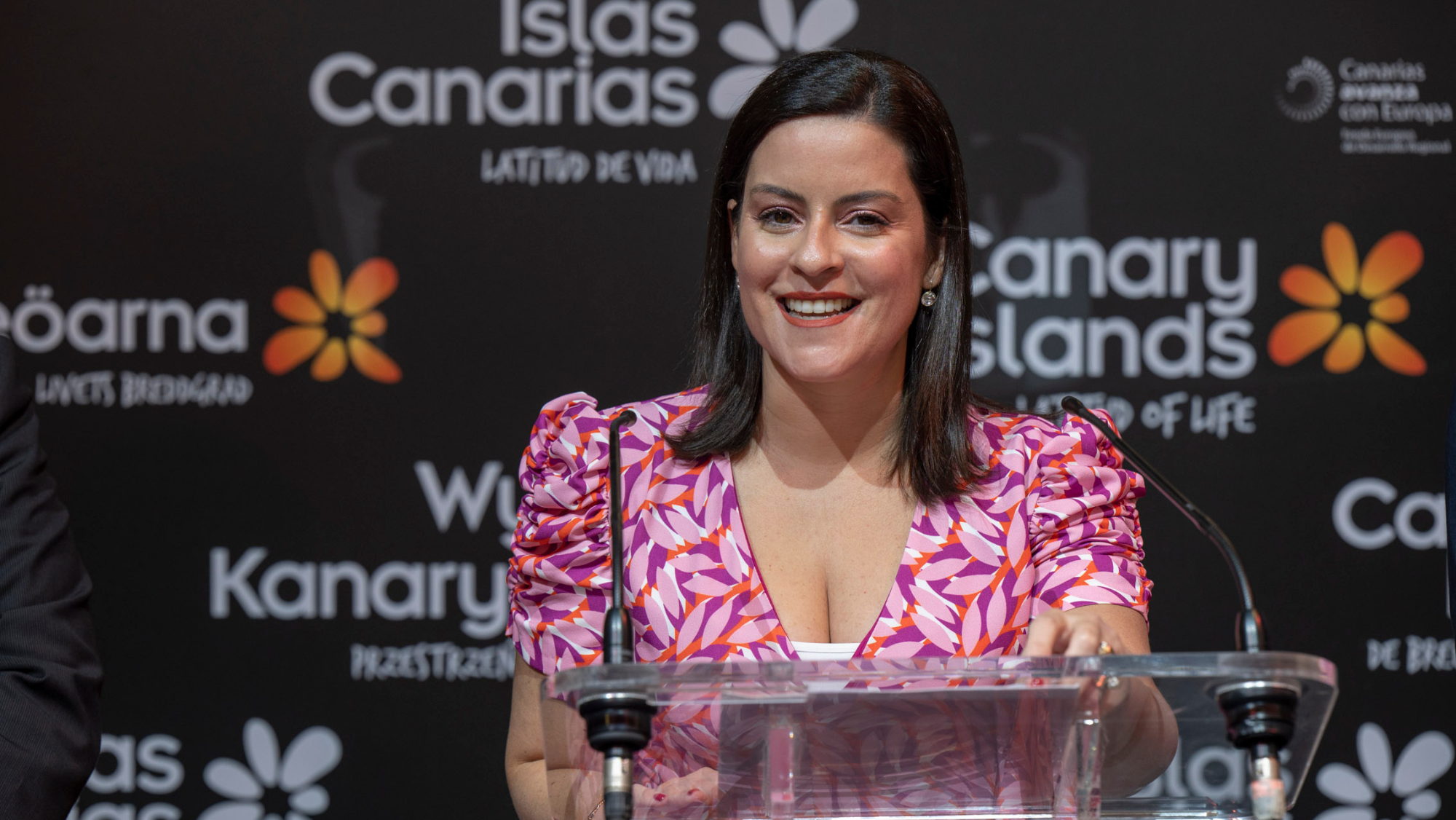 Yaiza Castilla, consejera de Turismo de Canarias, en la ITB 2023./ Cedida