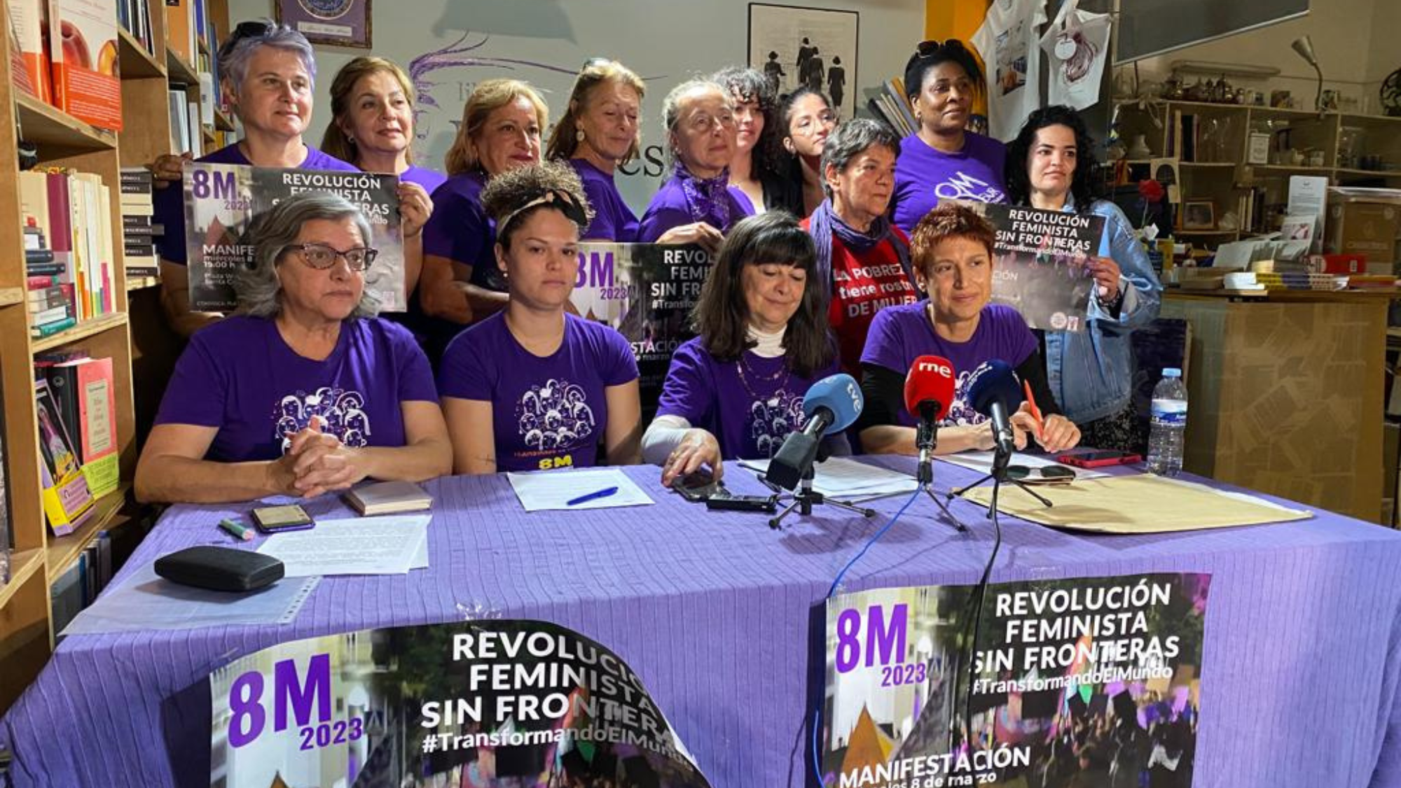 Rueda de prensa sobre la manifestación con motivo del 8M. / Alba Marichal (AH) 