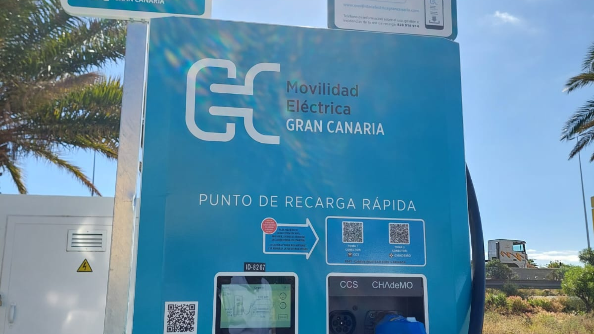 Nuevo punto de recarga en el Polígono Industrial de Arinaga. / Cabildo de Gran Canaria