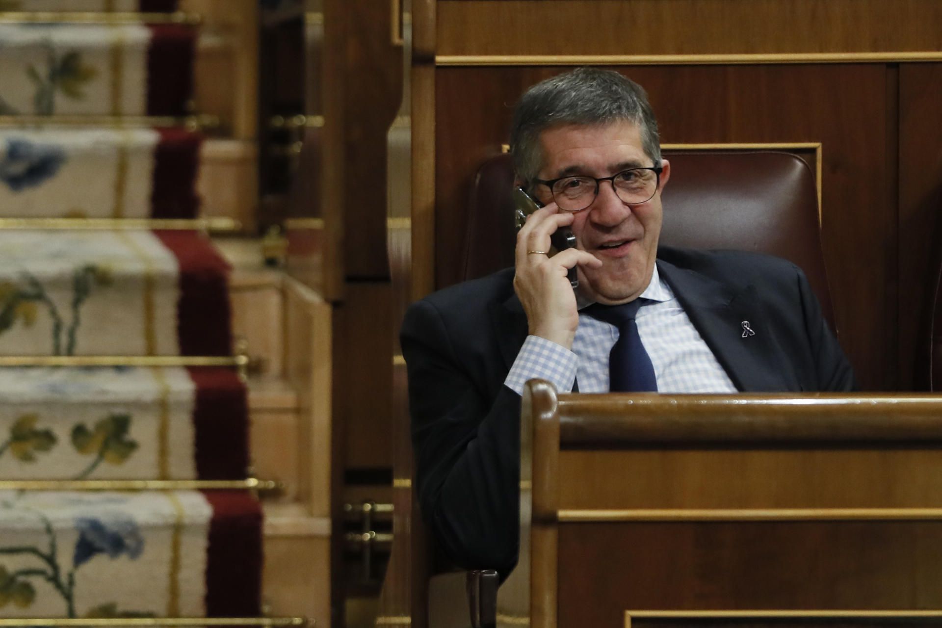 Patxi López, portavoz del PSOE en el Cogreso, durante una sesión en la Cámara