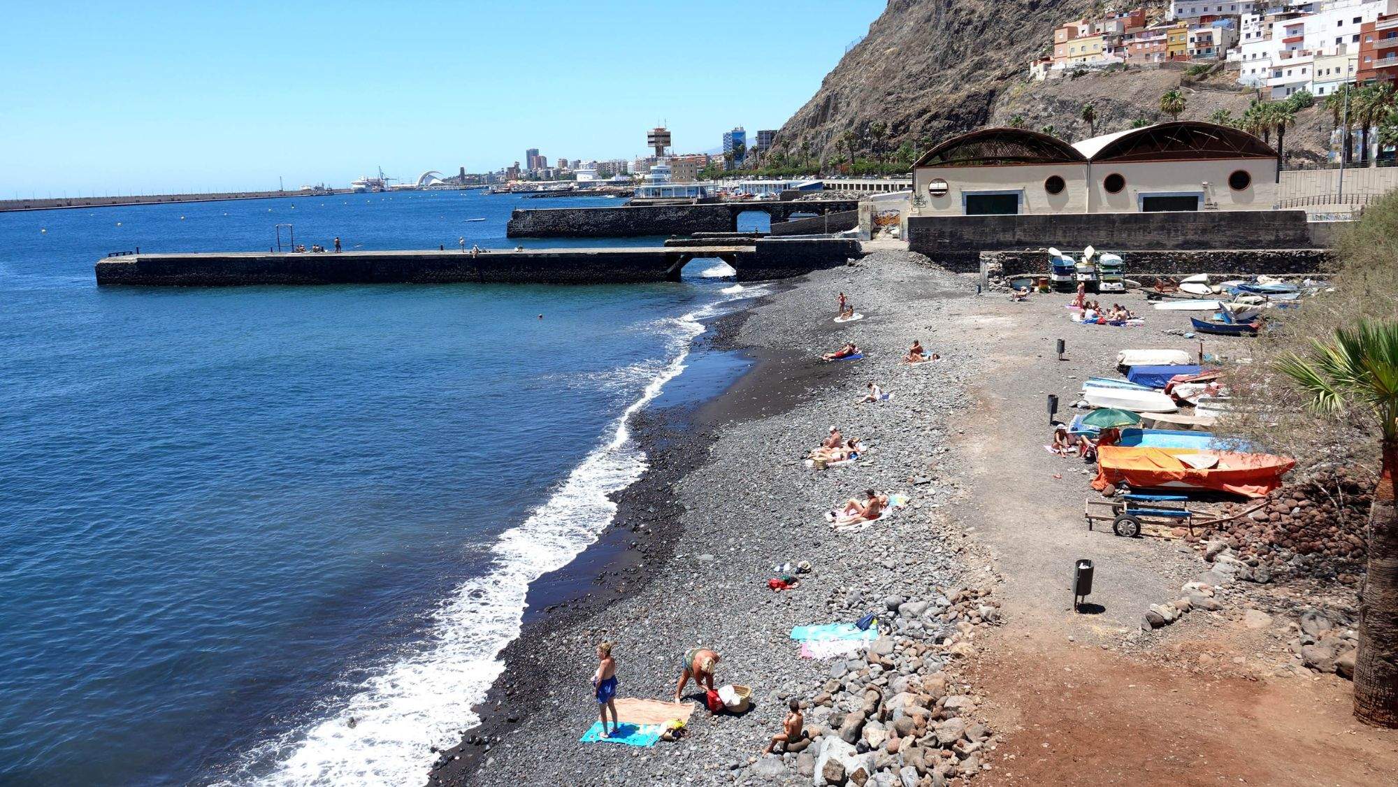 Playa de Acapulco, en Valleseco, donde se encuentra habilitada una zona para perros. / Ayuntamiento de Santa Cruz de Tenerife