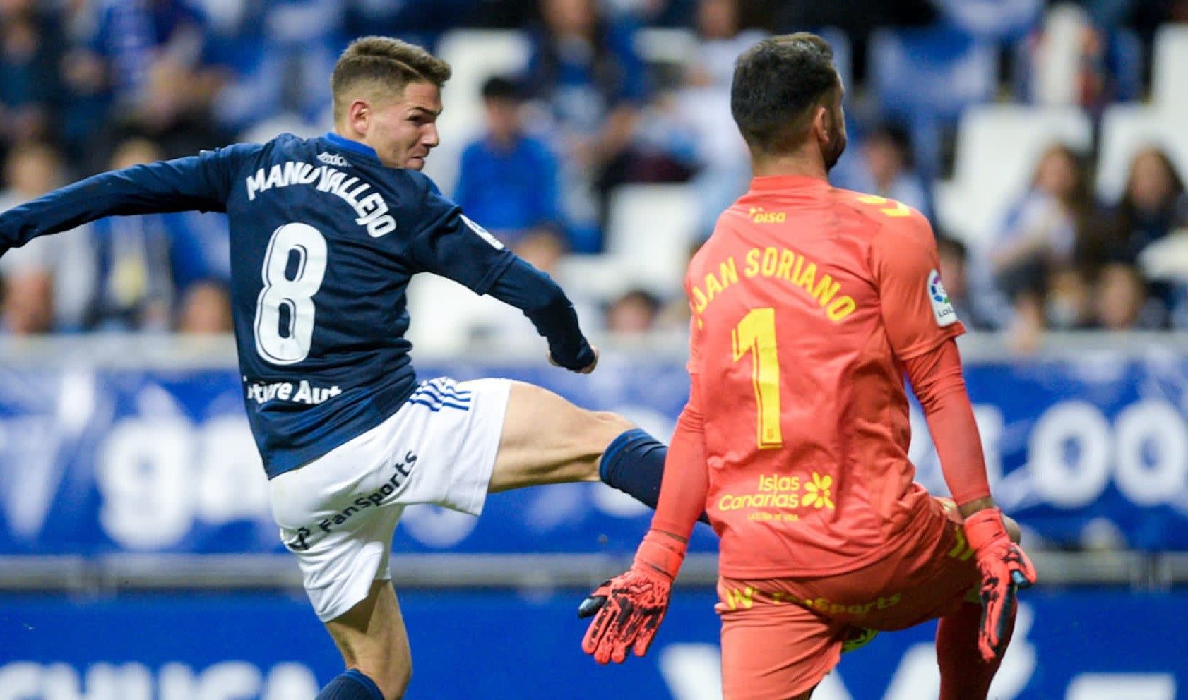 Los delanteros no encontraron acierto en el duelo entre Tenerife y Oviedo en el Carlos Tartiere./ Twitter Real Oviedo.