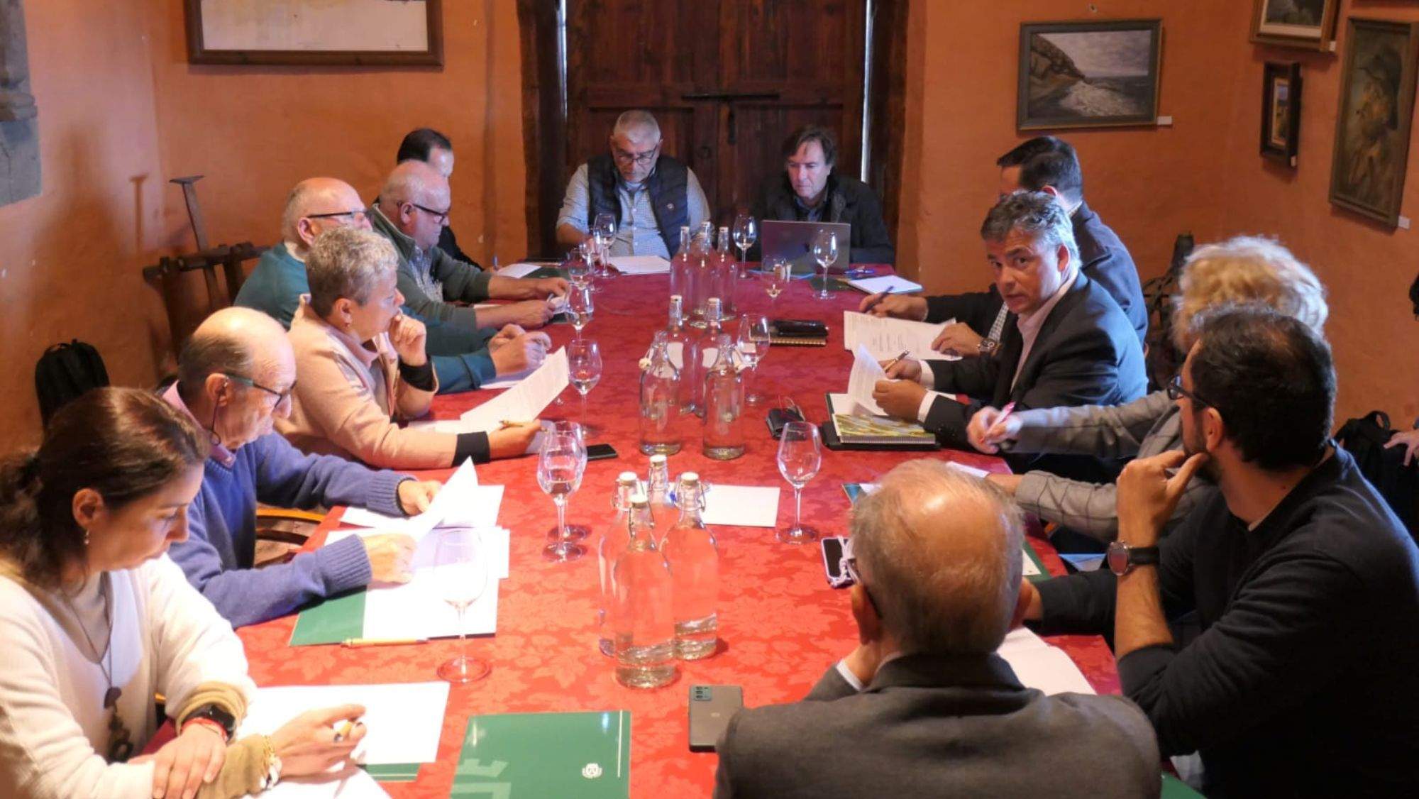 Reunión de la Mesa del Vino con Javier Parrilla, consejero del Cabildo de Tenerife. / Cedida