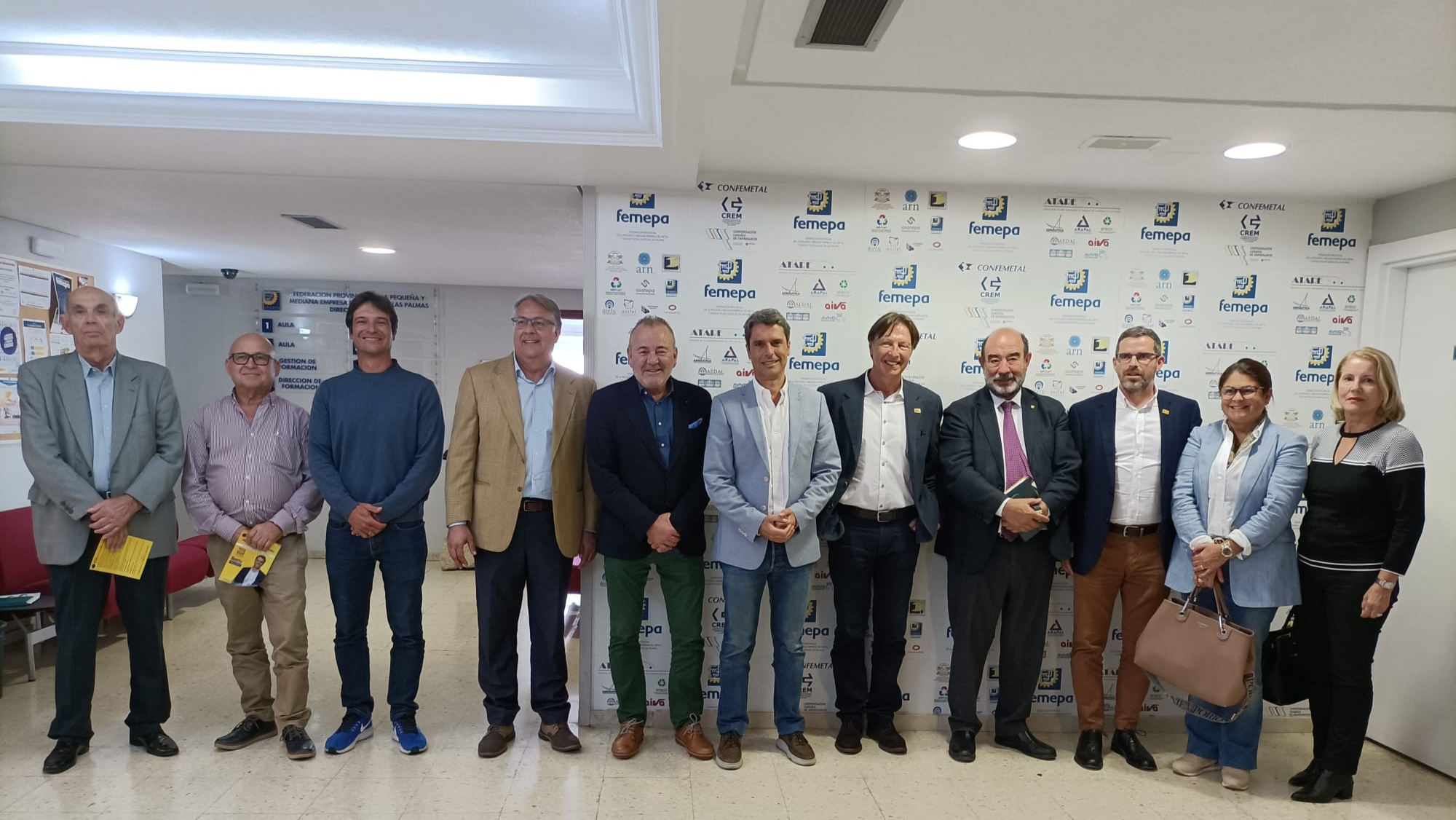 Candidatos de UxGC y representantes de Femepa. Unidos por Gran Canaria