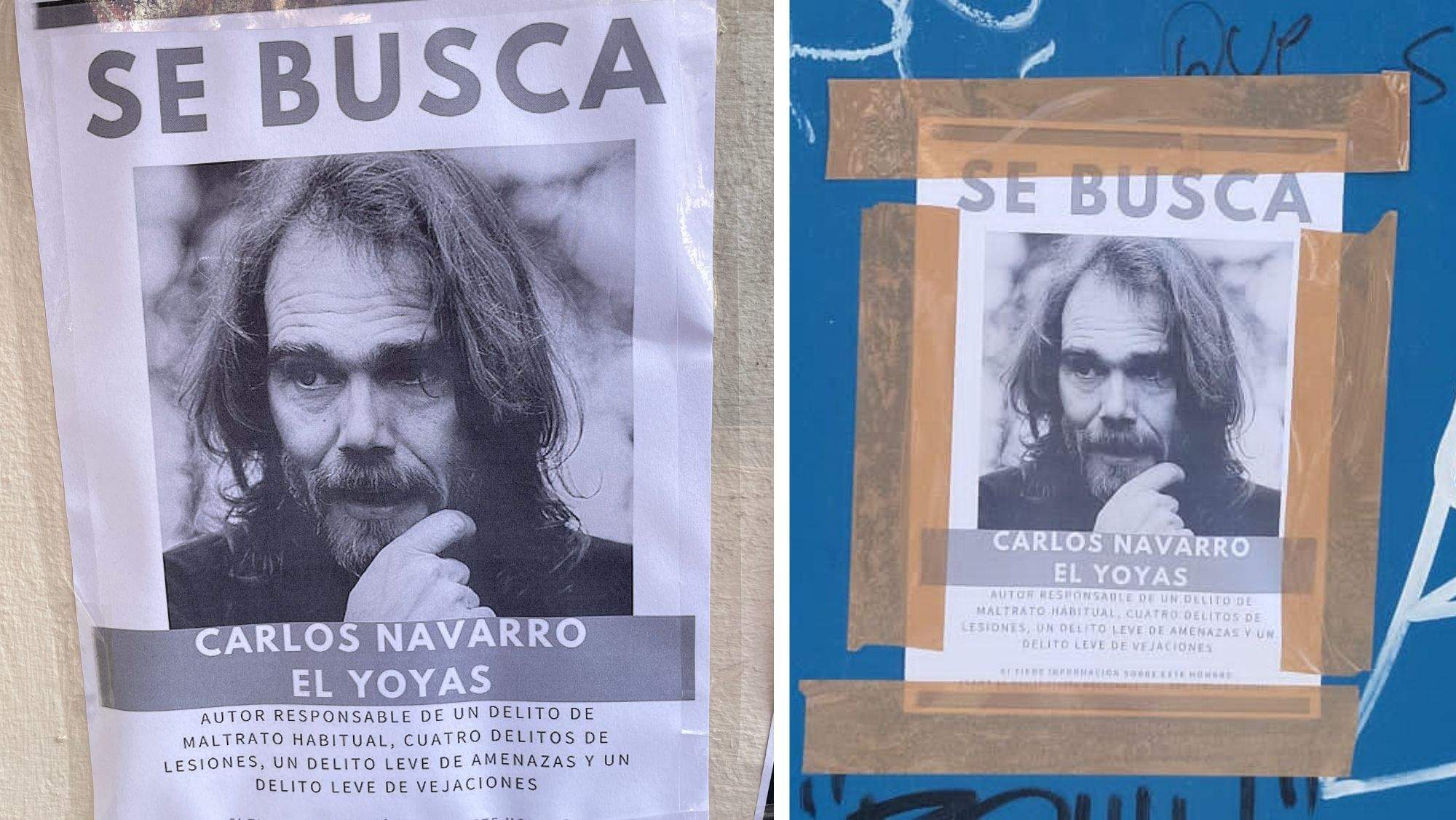 Carteles de 'Se Busca: Carlos El Yoyas' en varias calles de Las Palmas de Gran Canaria.