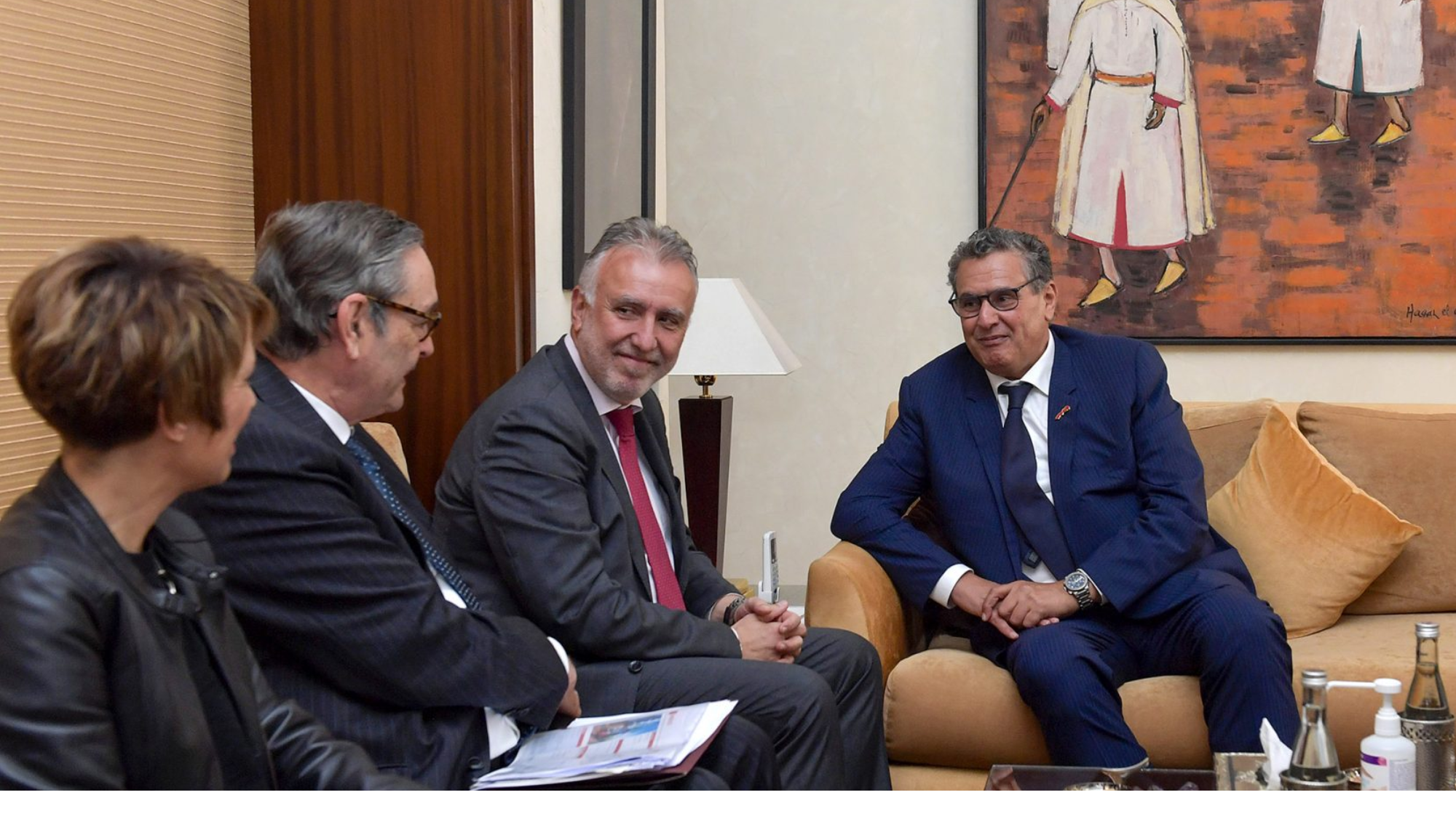 Ángel Víctor Torres en su viaje a Marruecos cuando era presidente de Canarias./ Gobierno de Canarias