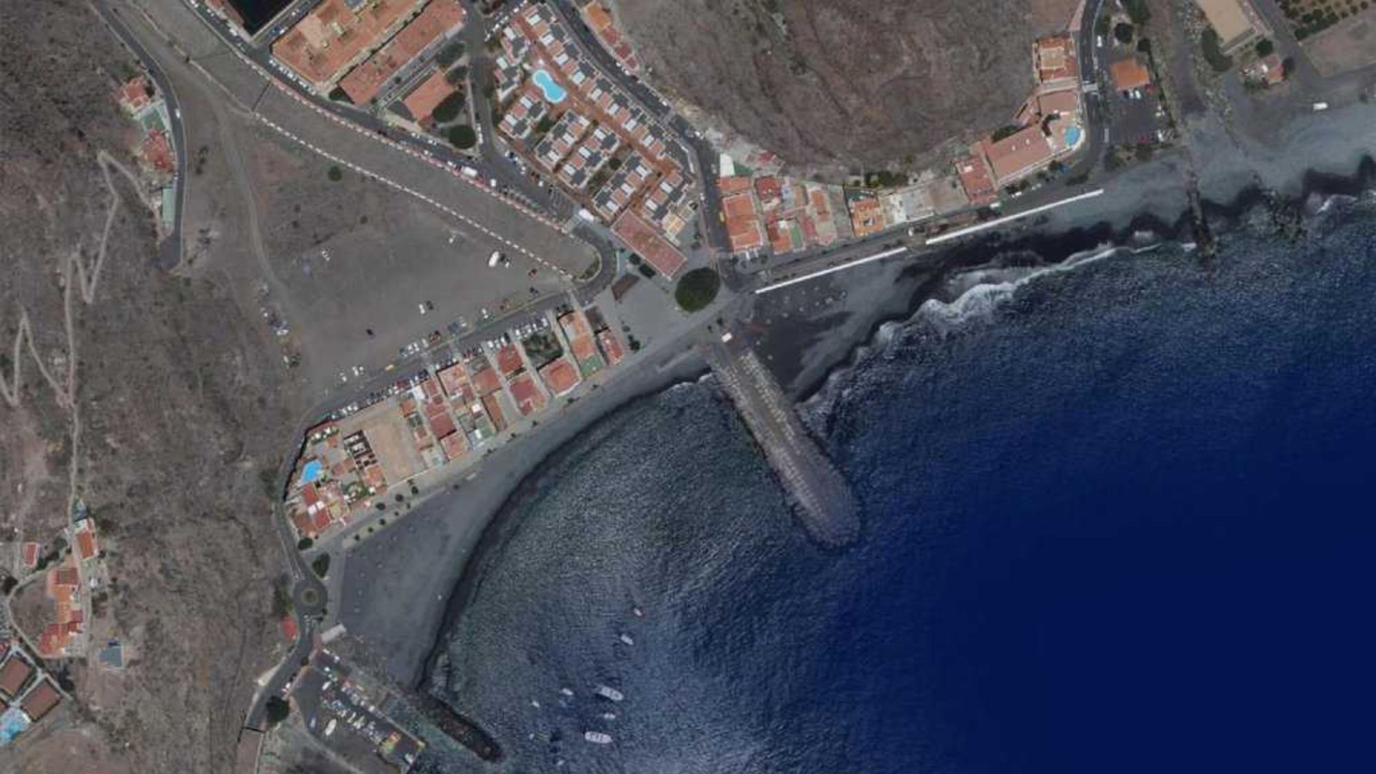 Imagen aérea de la escollera de Alajeró./ Ayuntamiento de Alajeró