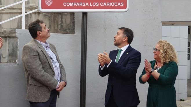 Inauguración de la plaza de la comparsa Los Cariocas en Valleseco