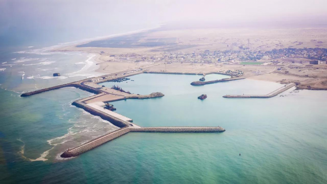 Imagen aérea del puerto de Tarfaya en Marruecos./ CEDIDA