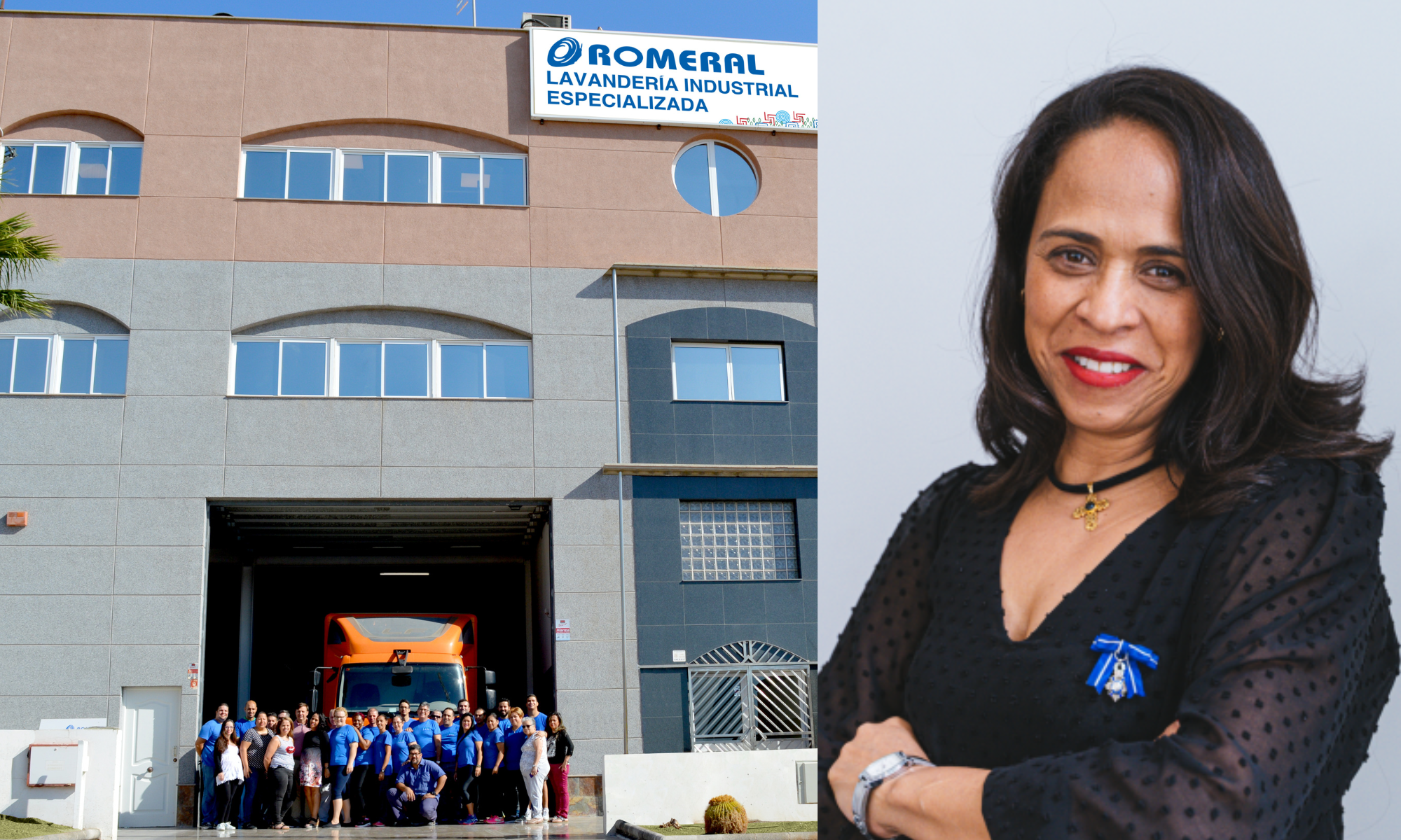 Equipo de Lavandería Romeral y la CEO de la empresa, Yukonda Esparragoza. / Cedidas