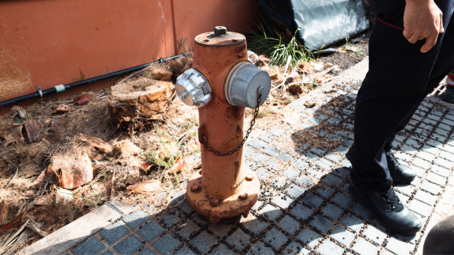 El hidrante del Parque de bomberos Vegueta Vega de San José. / Cedida