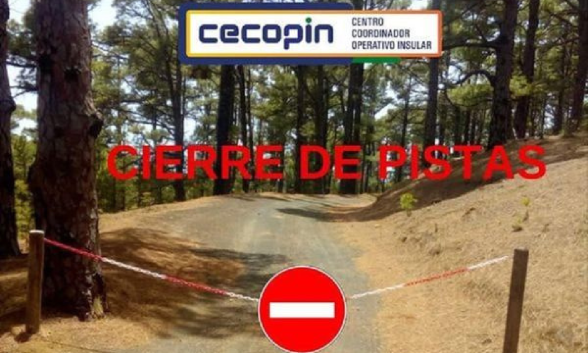 Corte de carreteras en El Hierro. / Cabildo de El Hierro 