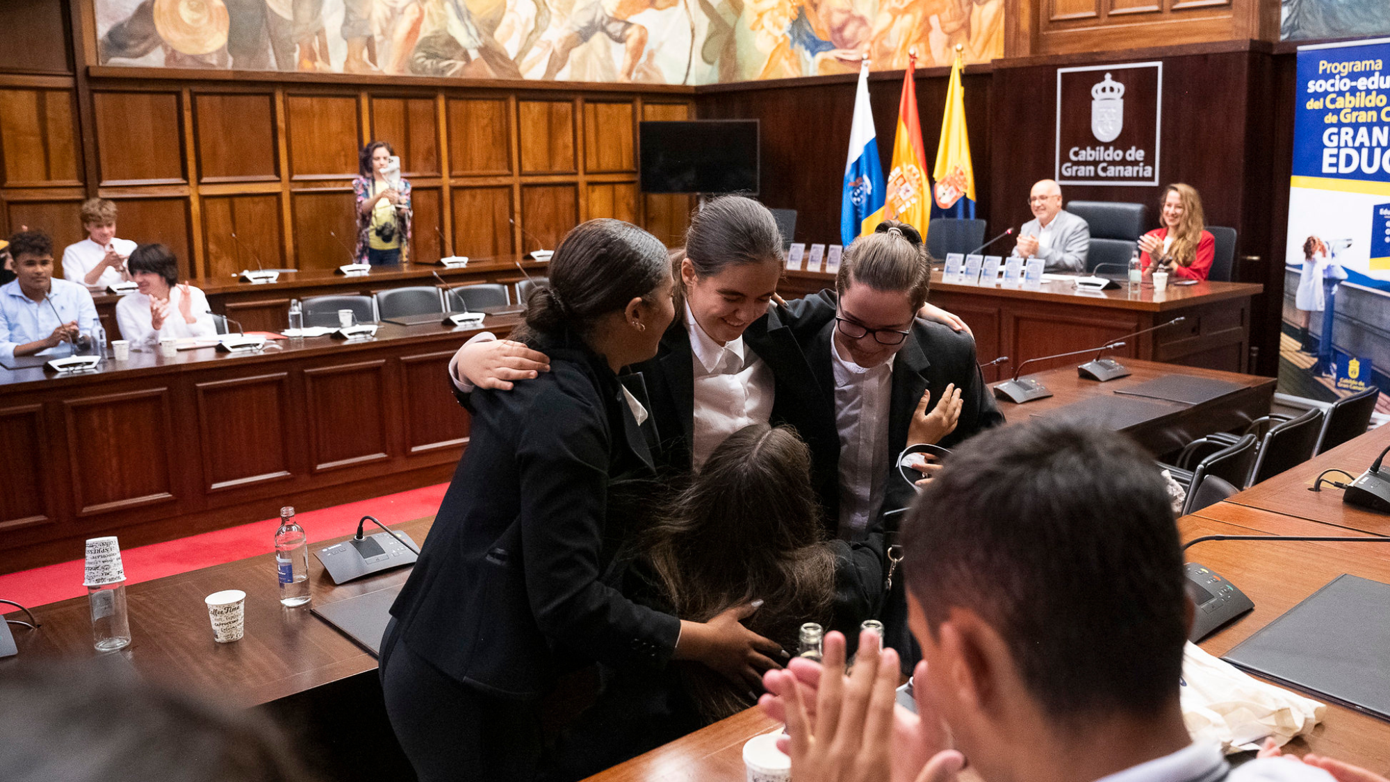 El IES La Minilla, ganador en la final de la Liga Insular de Debate 2023./ CABILDO DE GRAN CANARIA