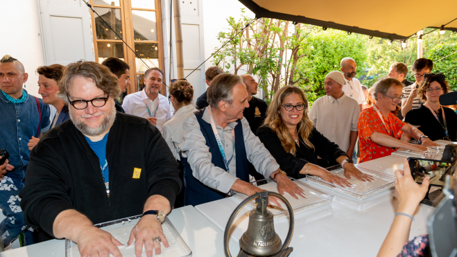 Paseo de la fama de Guillermo del Toro, Joe Dante, Jennifer Lee, Masaaki Yuasa, Georges Schwizgebel / L. GOUTTENOIRE - ANNECY FESTIVAL