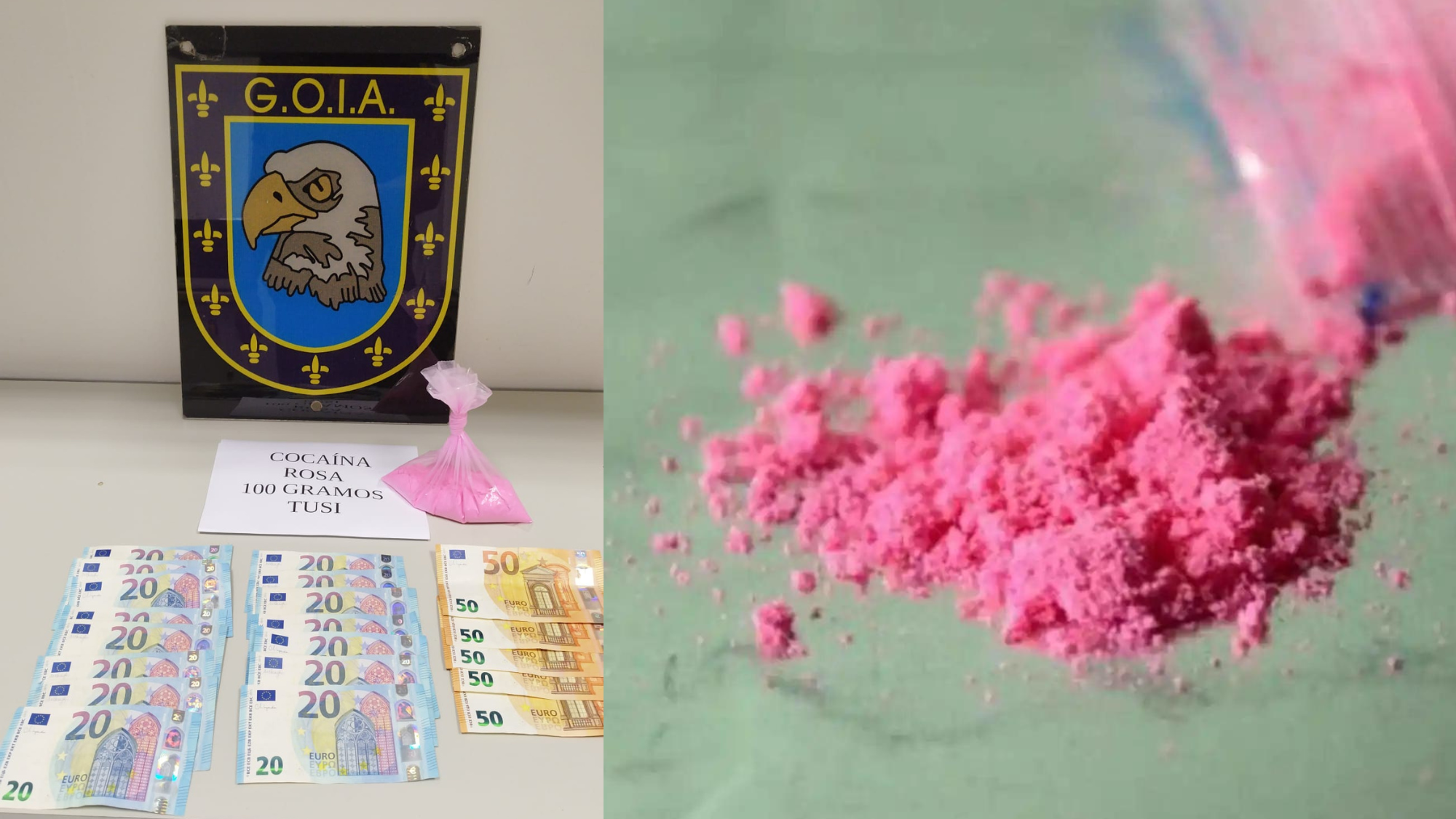 A los detenidos se les acusa de un presunto tráfico de drogas y también les han sido incautados 600 euros. /ATLÁNTICO HOY