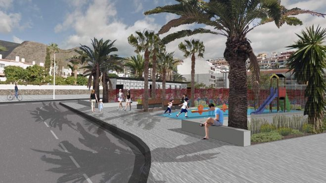 Infografía del proyecto de remodelación de las pistas de tenis de La Hondura./ SANTIAGO DEL TEIDE Infografía del proyecto de remodelación de las pistas de tenis de La Hondura./ SANTIAGO DEL TEIDE