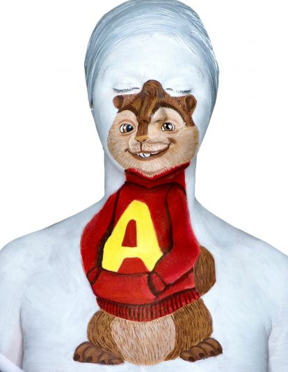 Maquillaje de la película 'Alvin y las ardillas'. / CEDIDA Maquillaje de la película 'Alvin y las ardillas'. / CEDIDA