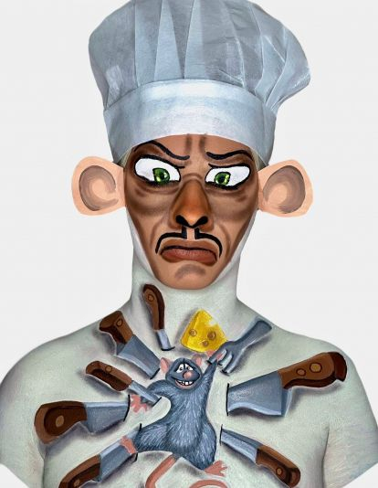 Maquillaje de la película de Disney 'Ratatouille'. / CEDIDA Maquillaje de la película de Disney 'Ratatouille'. / CEDIDA