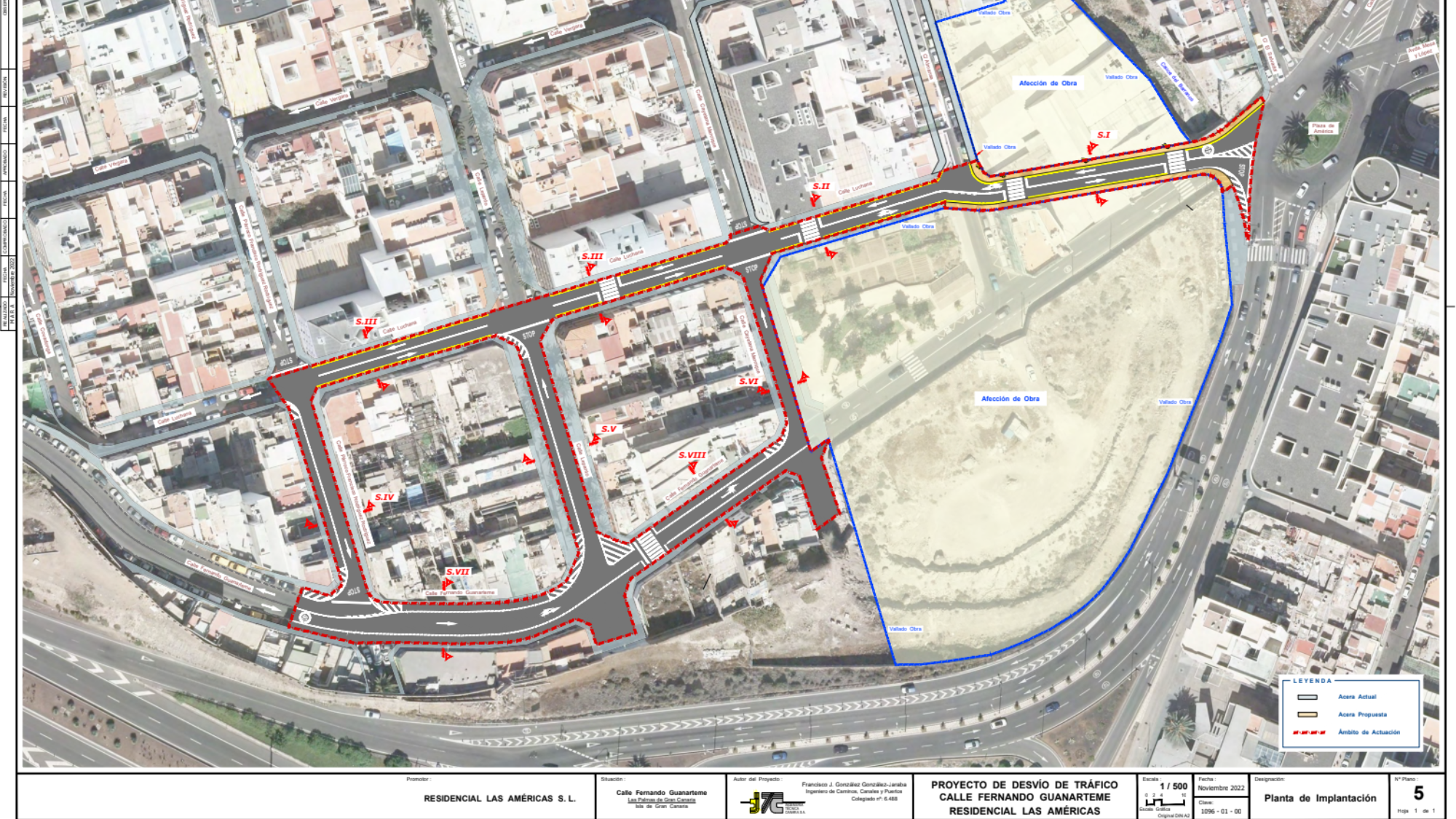 Plano del desvío por obras / AYUNTAMIENTO DE LAS PALMAS DE GRAN CANARIA