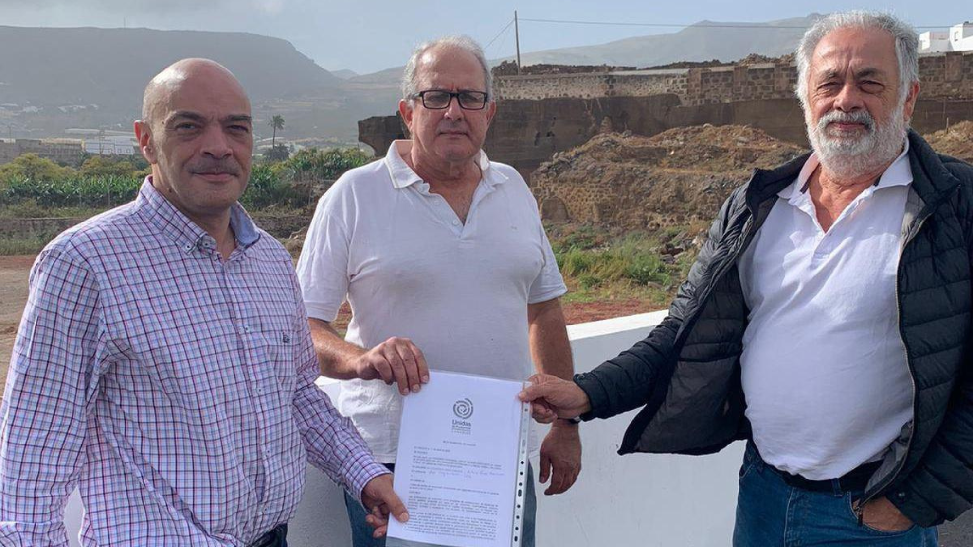 Diego Calcines, Antonio Pérez y Juan Bautista Quintana / UNIDAS SÍ PODEMOS