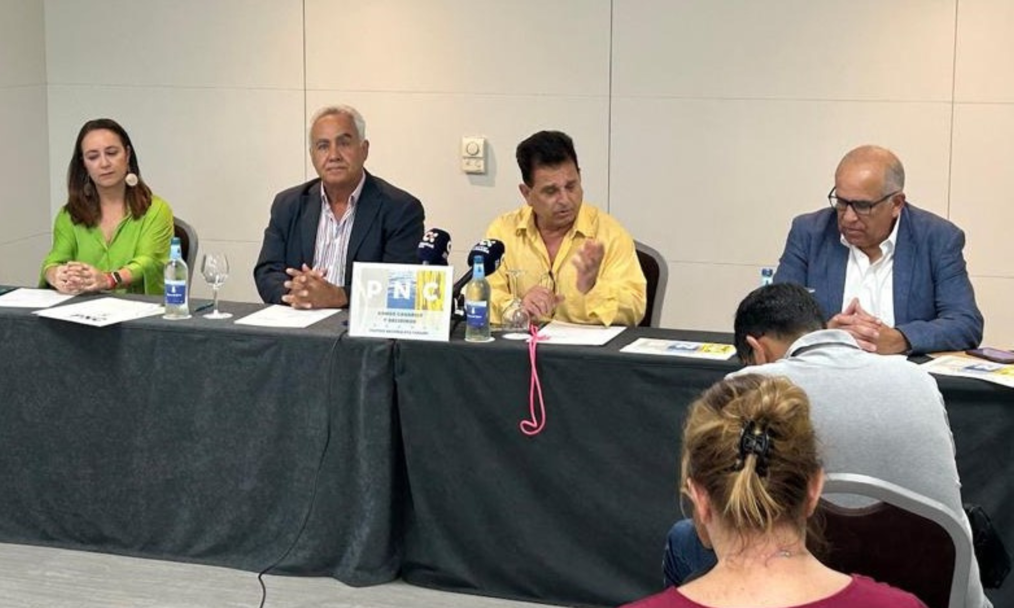 Rueda de prensa del Partido Nacionalista Canario celebrada este jueves. /CEDIDA