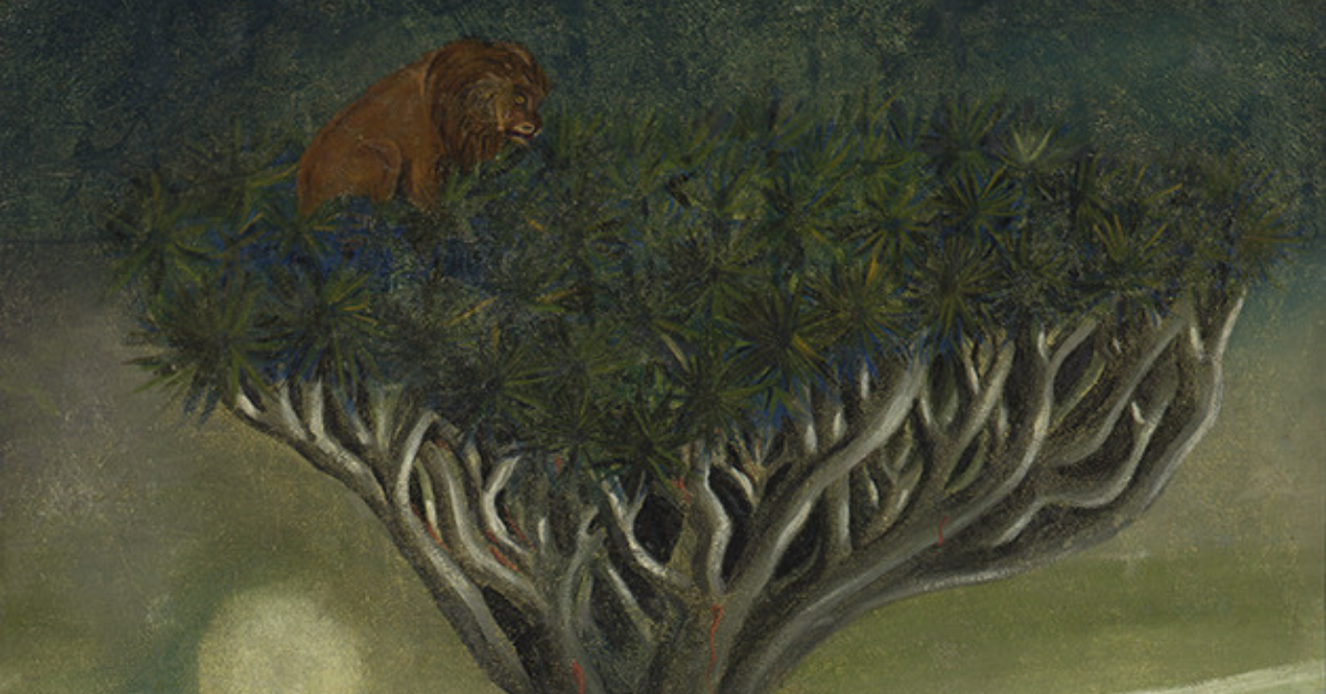 Imagen de la pintura 'El Drago de Canarias' de Oscar Domínguez. / CABILDO DE TENERIFE