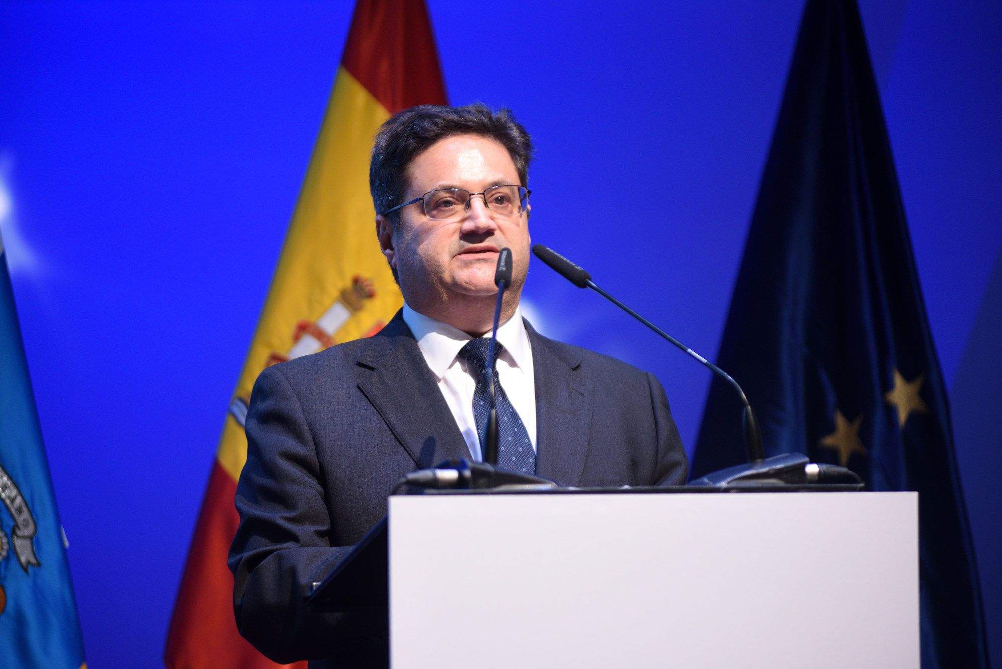 El presidente y fundador de Atlántico Hoy, Corviniano Clavijo, en el discurso de apertura de los Premios Atlántico Hoy