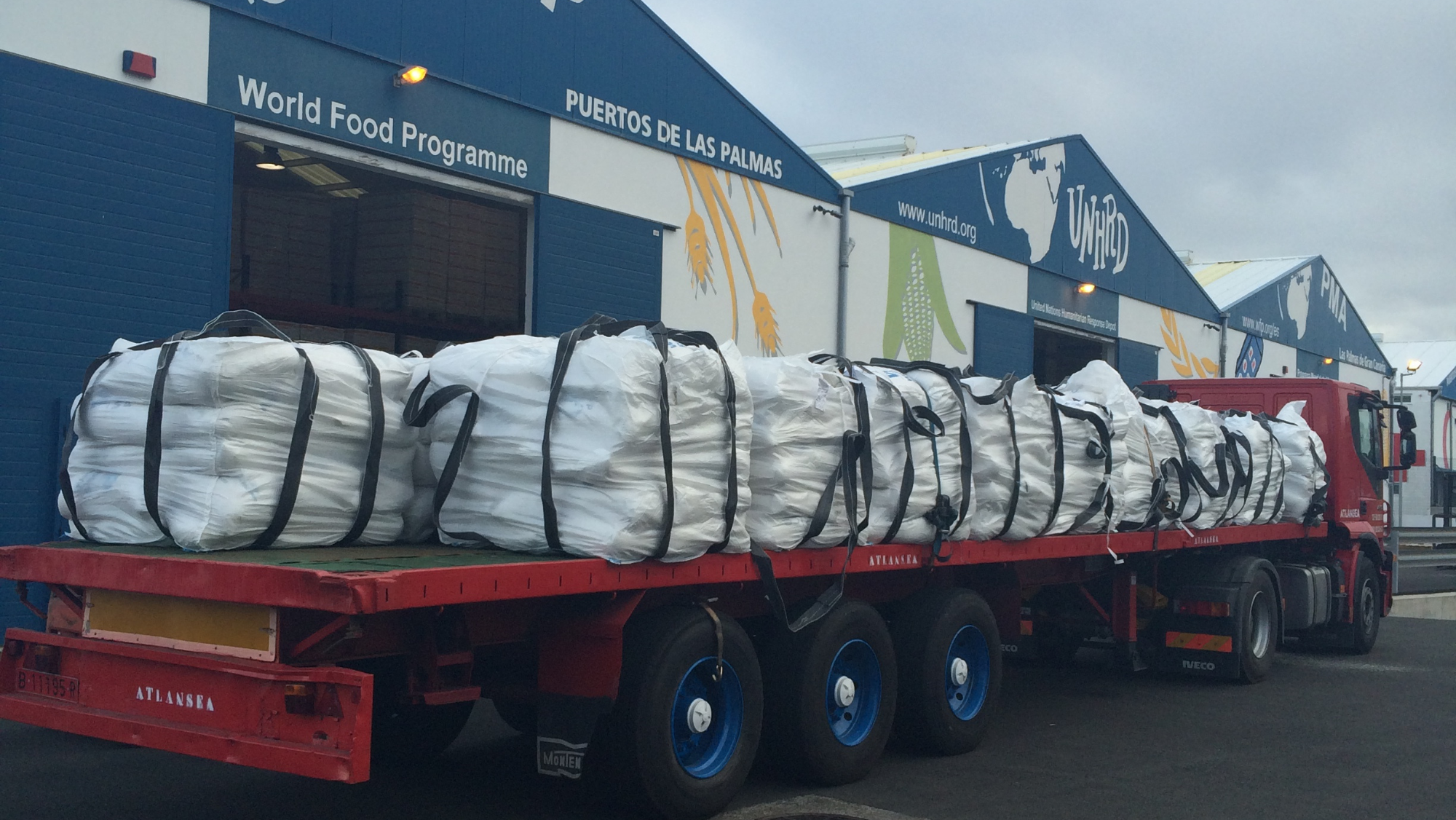 La base logística del PMA en el Puerto de Las Palmas. / AUTORIDAD PORTUARIA DE LAS PALMAS