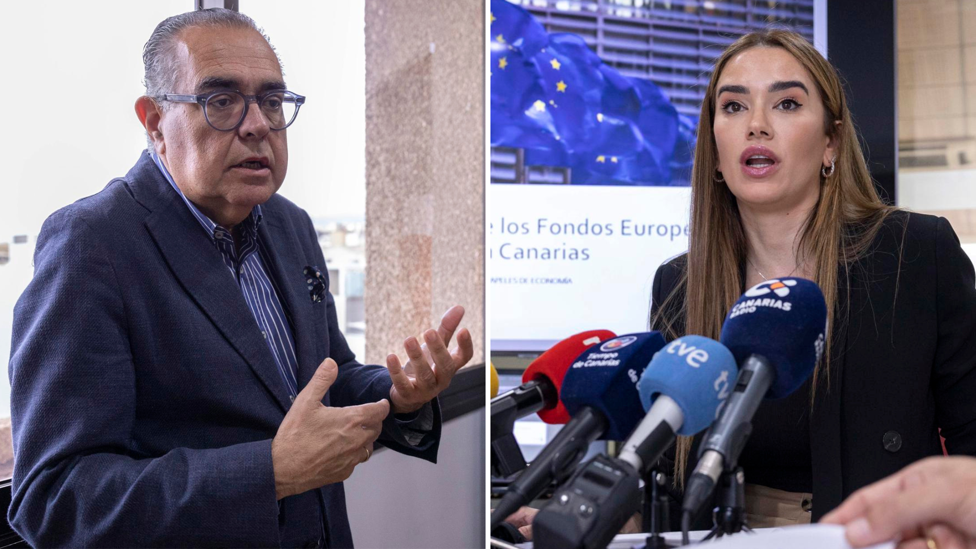 José Carlos Francisco, presidente de Corporación 5, y Yasmina Newport, directora general del grupo que lleva su apellido./ EFE - MIGUEL BARRETO