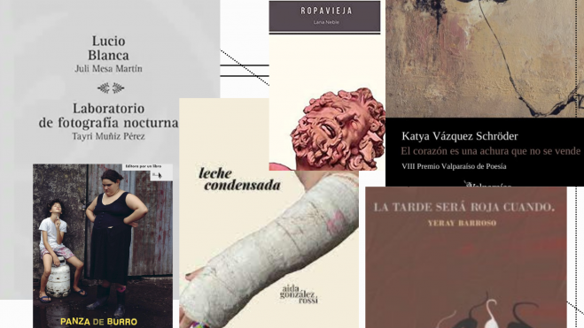 Portada de los libros escritos por siete escritores de las islas. MONTAJE DE ATLÁNTICO HOY