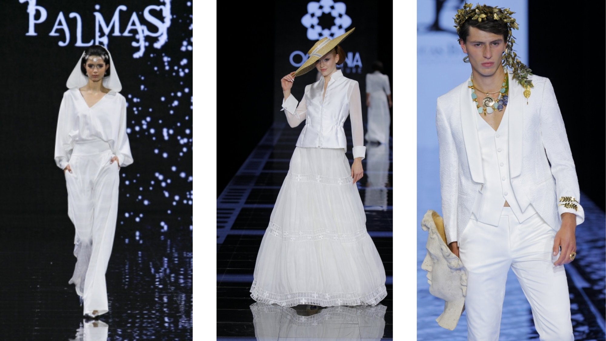 Tres modelos en la Barcelona Bridal / CABILDO DE GRAN CANARIA 