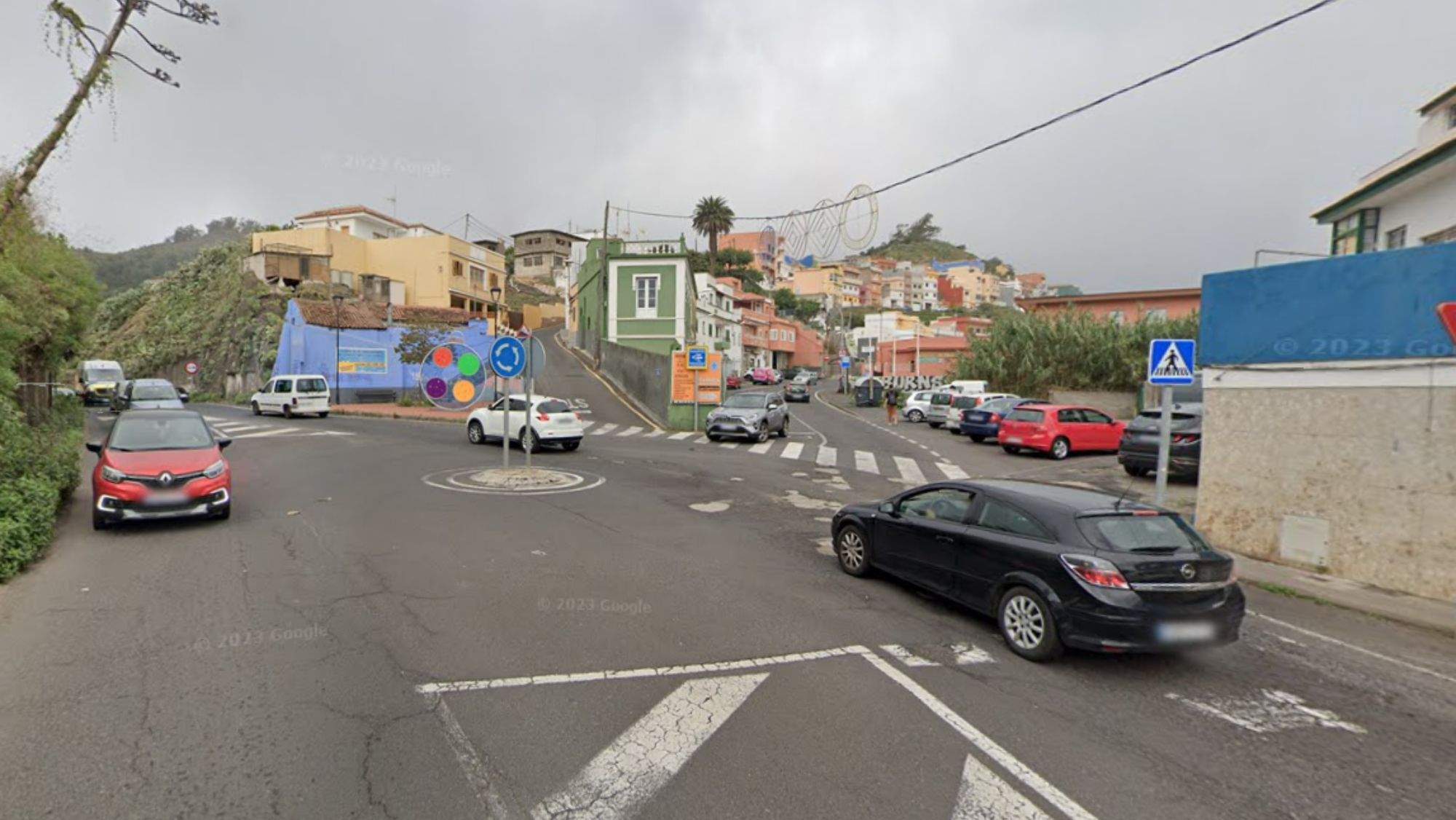 Rotonda en la zona de Las Canteras, donde se unen la TF-13 (Vía de Ronda) y a TF-12 / GOOGLE MAPS