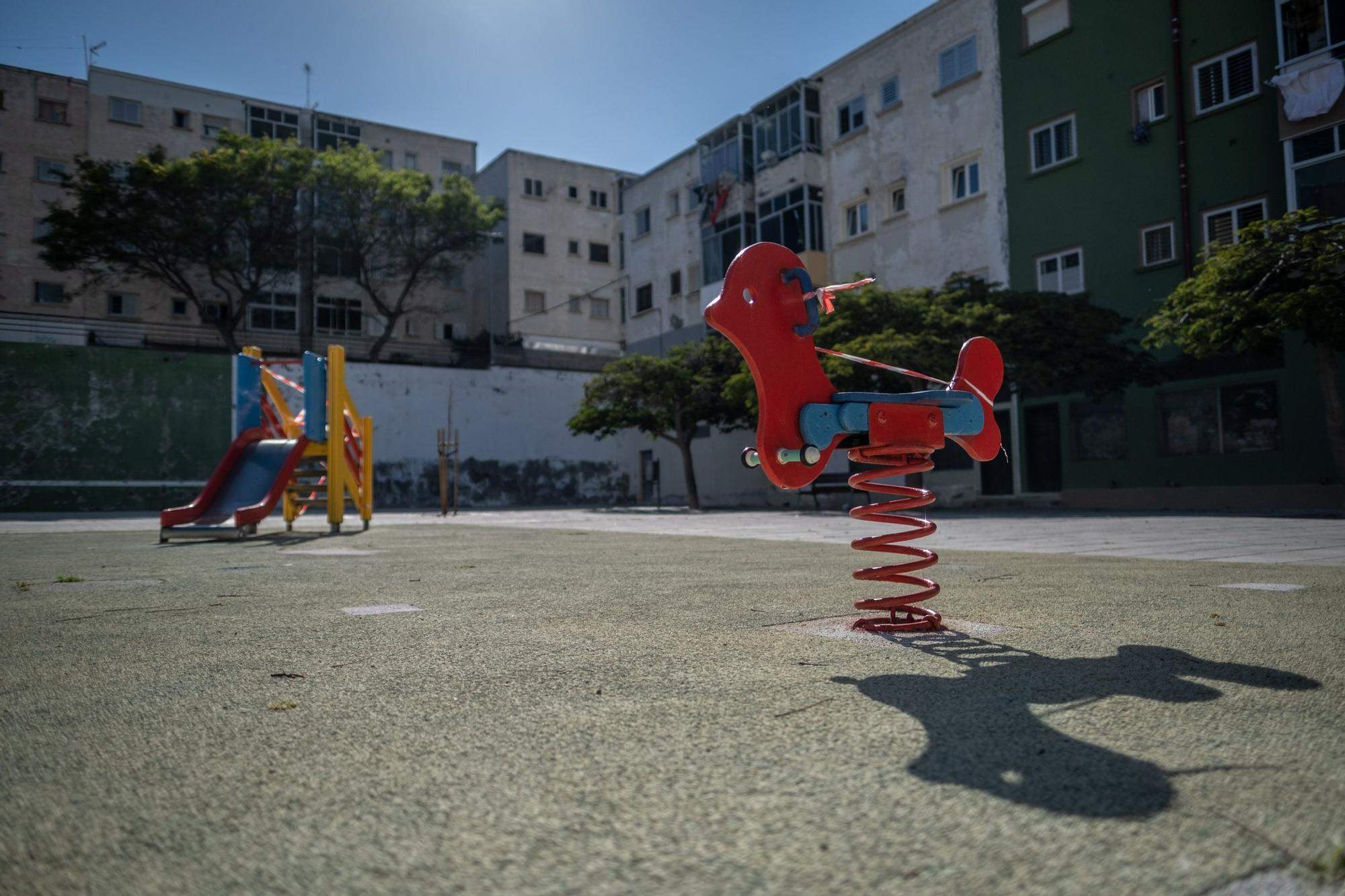 Plaza de las 1.000 viviendas del barrio de La Salud./ CEDIDA
