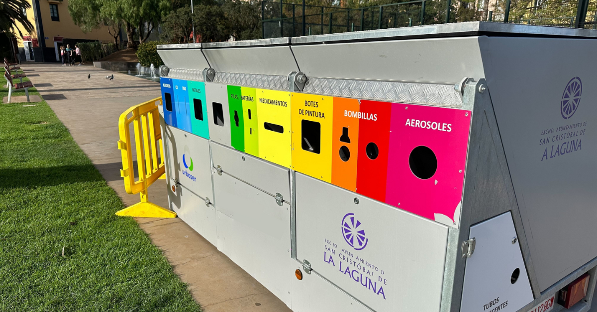 Mini punto limpio móvil de La Laguna (Tenerife)./ CEDIDA