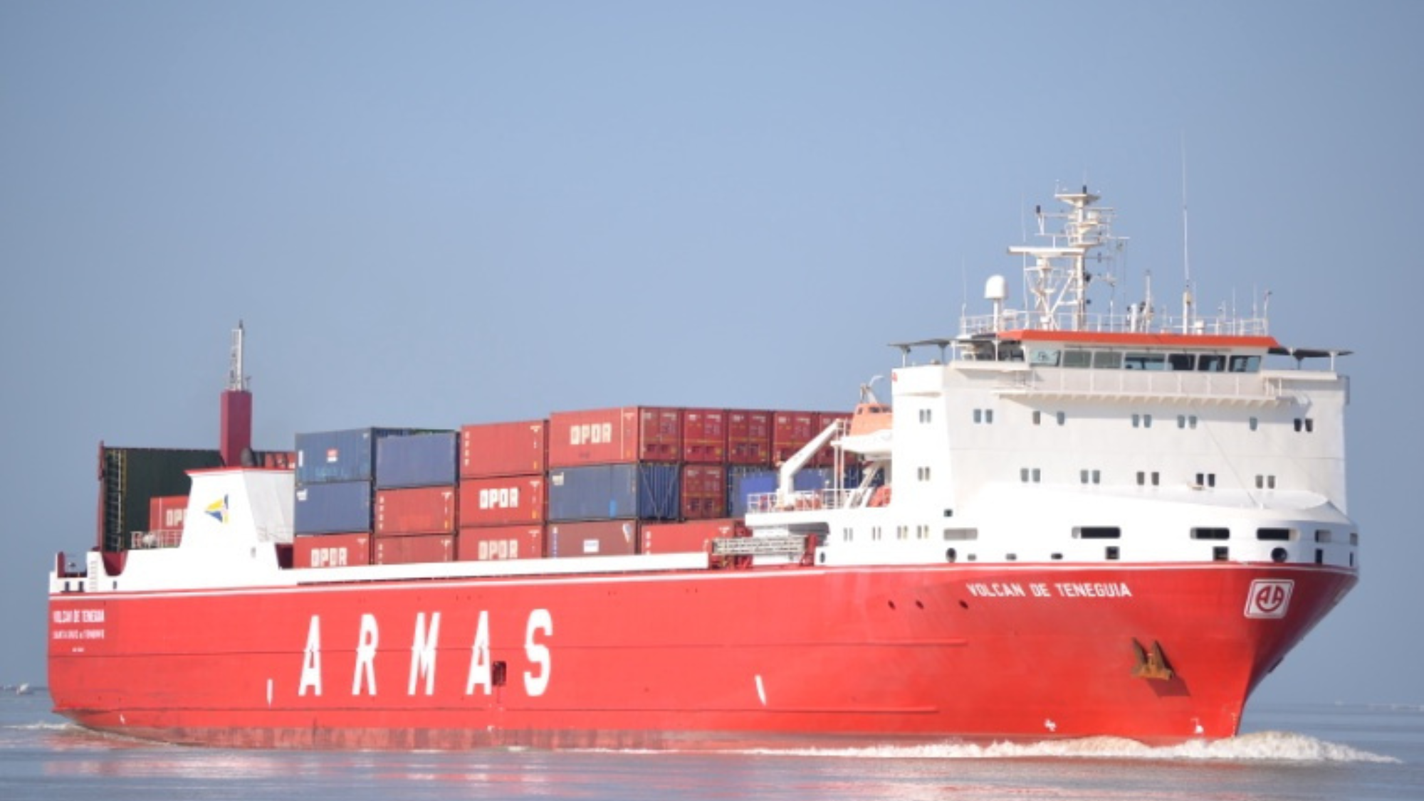 Buque 'Volcán de Teneguía', alquilado por Naviera Armas a Caflaja, ambas del mismo grupo: Bahía de las Isletas./ VESSEL FINDER