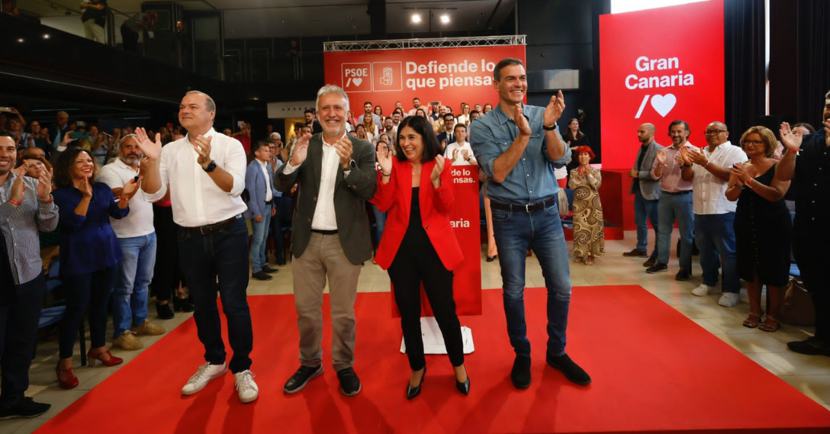 Augusto Hidalgo, Ángel Víctor Torres, Carolina Darias y Pedro Sánchez / PSOE