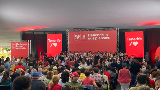 Acto del PSOE en Tenerife. / ATLÁNTICO HOY