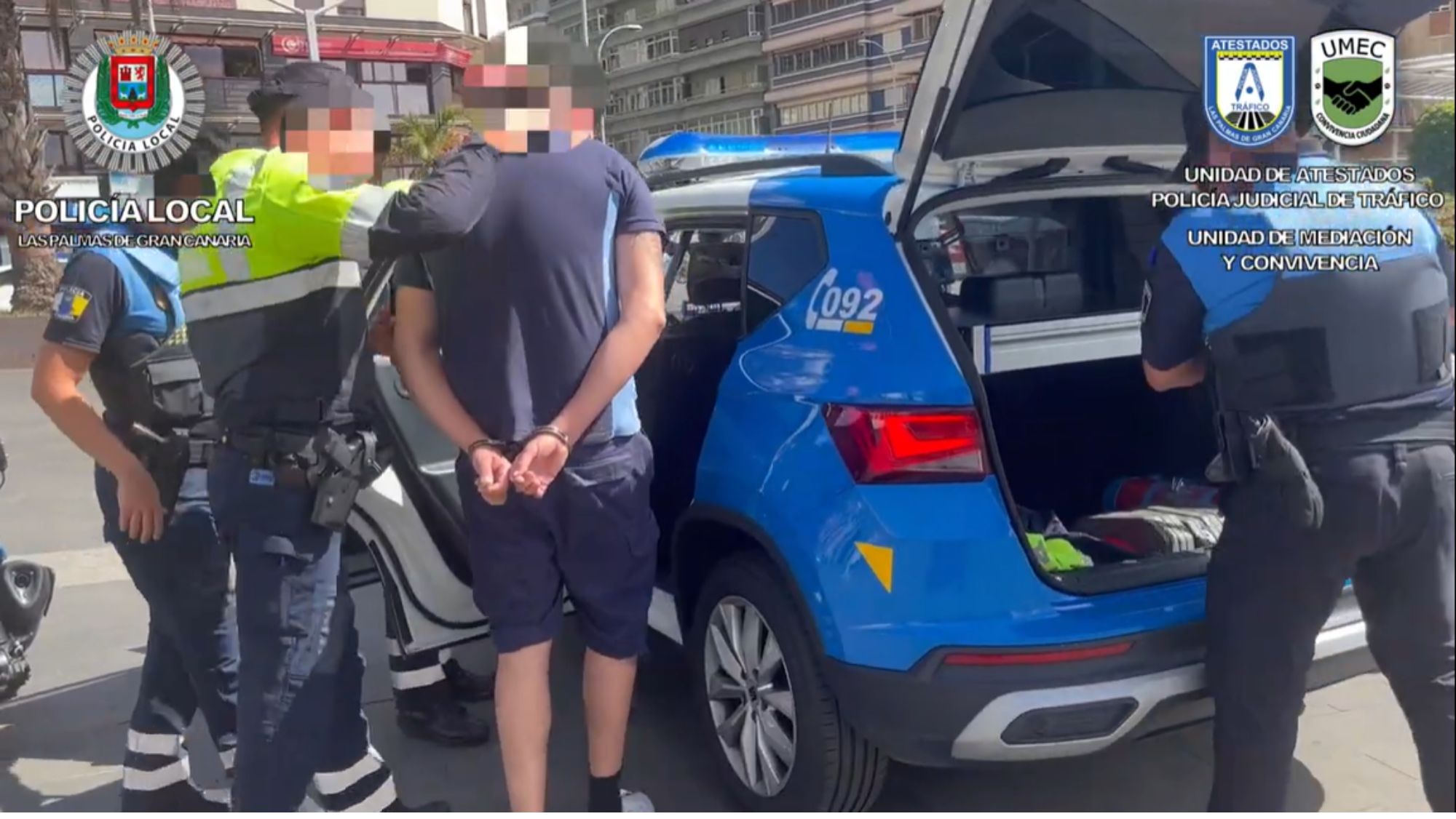 Detención del hombre que circulaba sin carnet y atropelló a un policía local / POLICÍA LOCAL