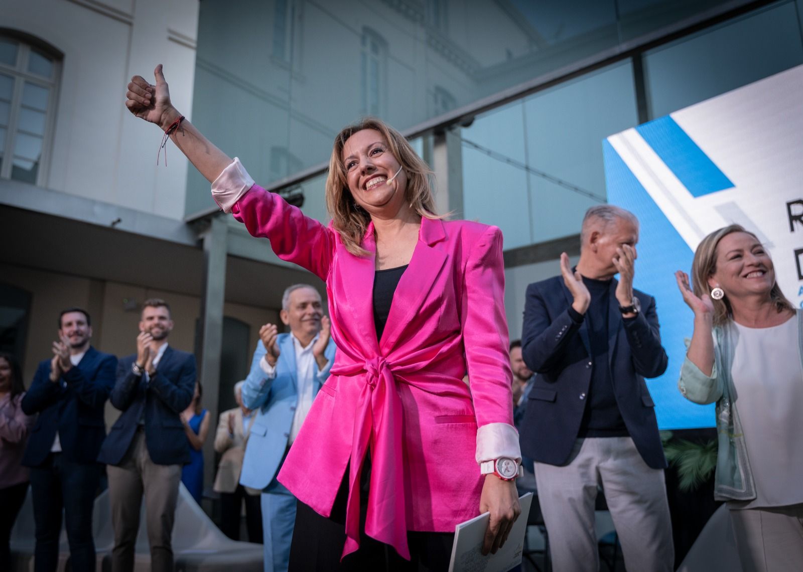 Rosa Dávila (CC), durante la presentación de su candidatura al Cabildo de Tenerife. / CEDIDA