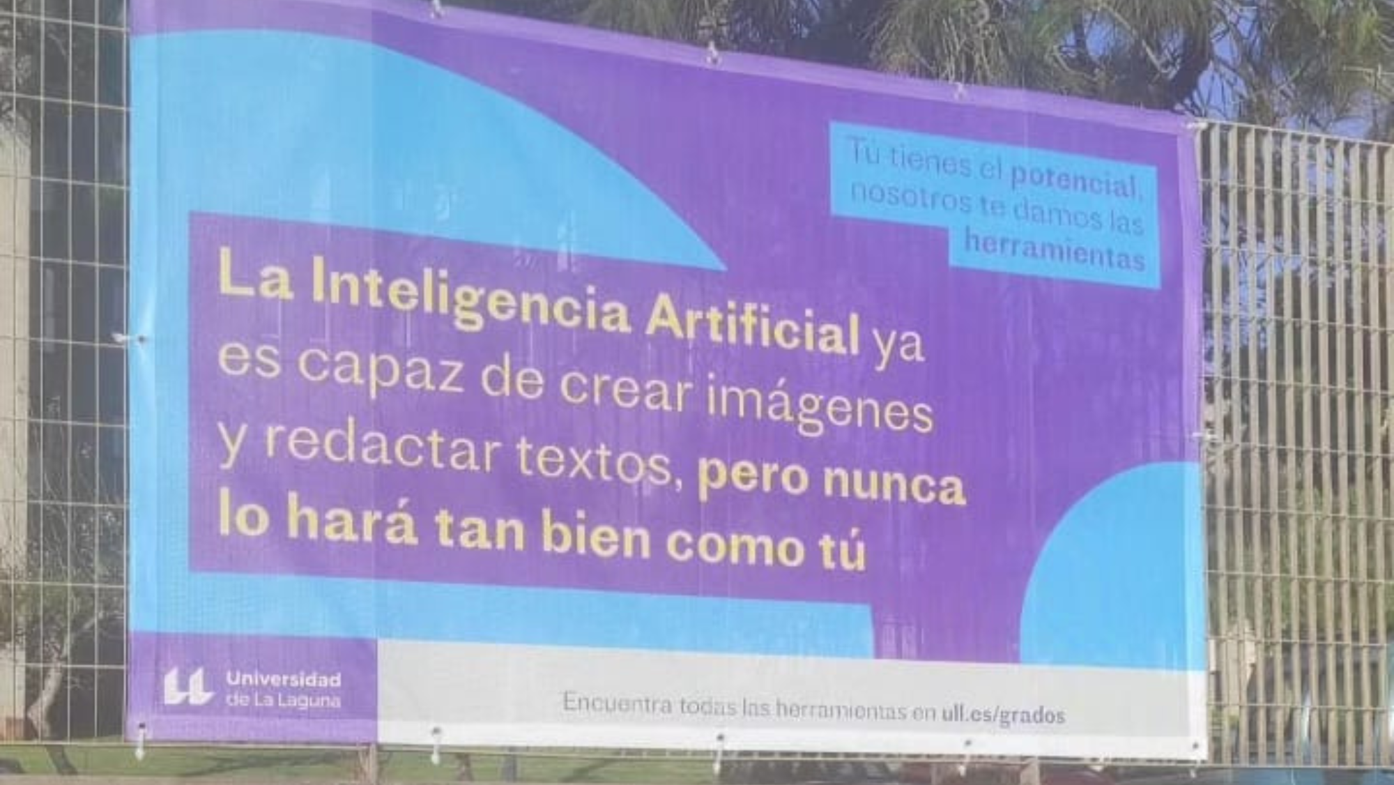 Cartel de la ULL sobre la inteligencia artificial./ CEDIDA